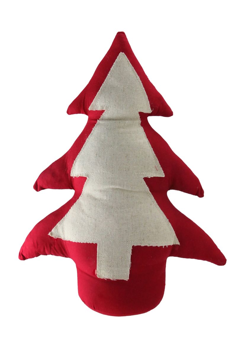 15Inch Red and White Contemporary Christmas Tree Tabletop Decor