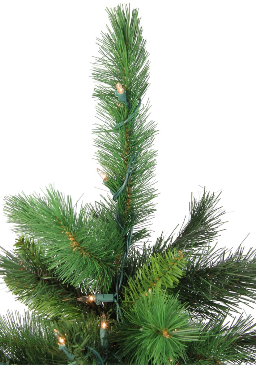 3 Pre-Lit Potted New Carolina Spruce Medium Artificial Christmas Tree - Clear Lights