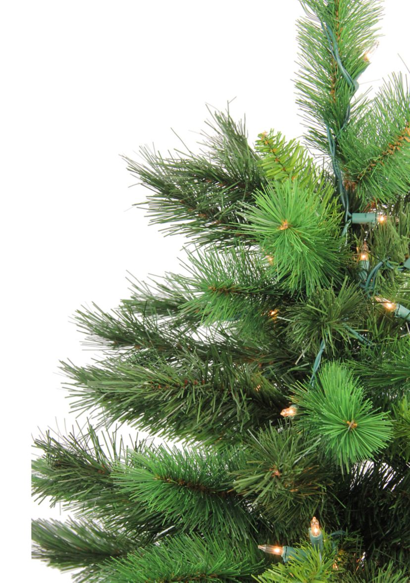 3 Pre-Lit Potted New Carolina Spruce Medium Artificial Christmas Tree - Clear Lights