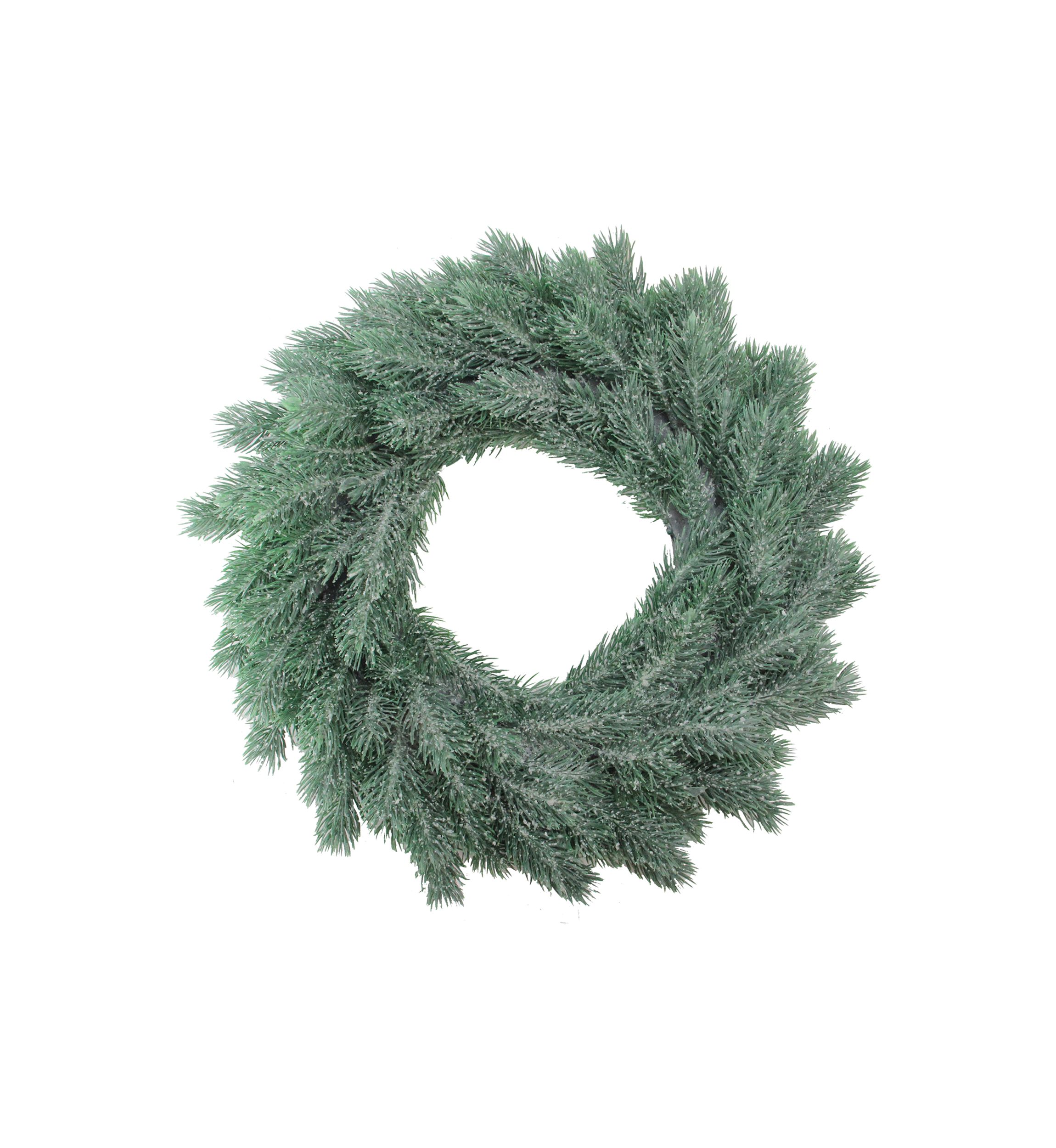 Green Frosted Pine Artificial Christmas Wreath - 16-Inch  Unlit