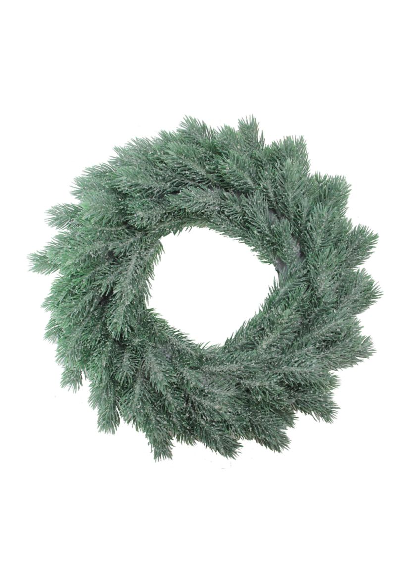 Green Frosted Pine Artificial Christmas Wreath - 16-Inch  Unlit