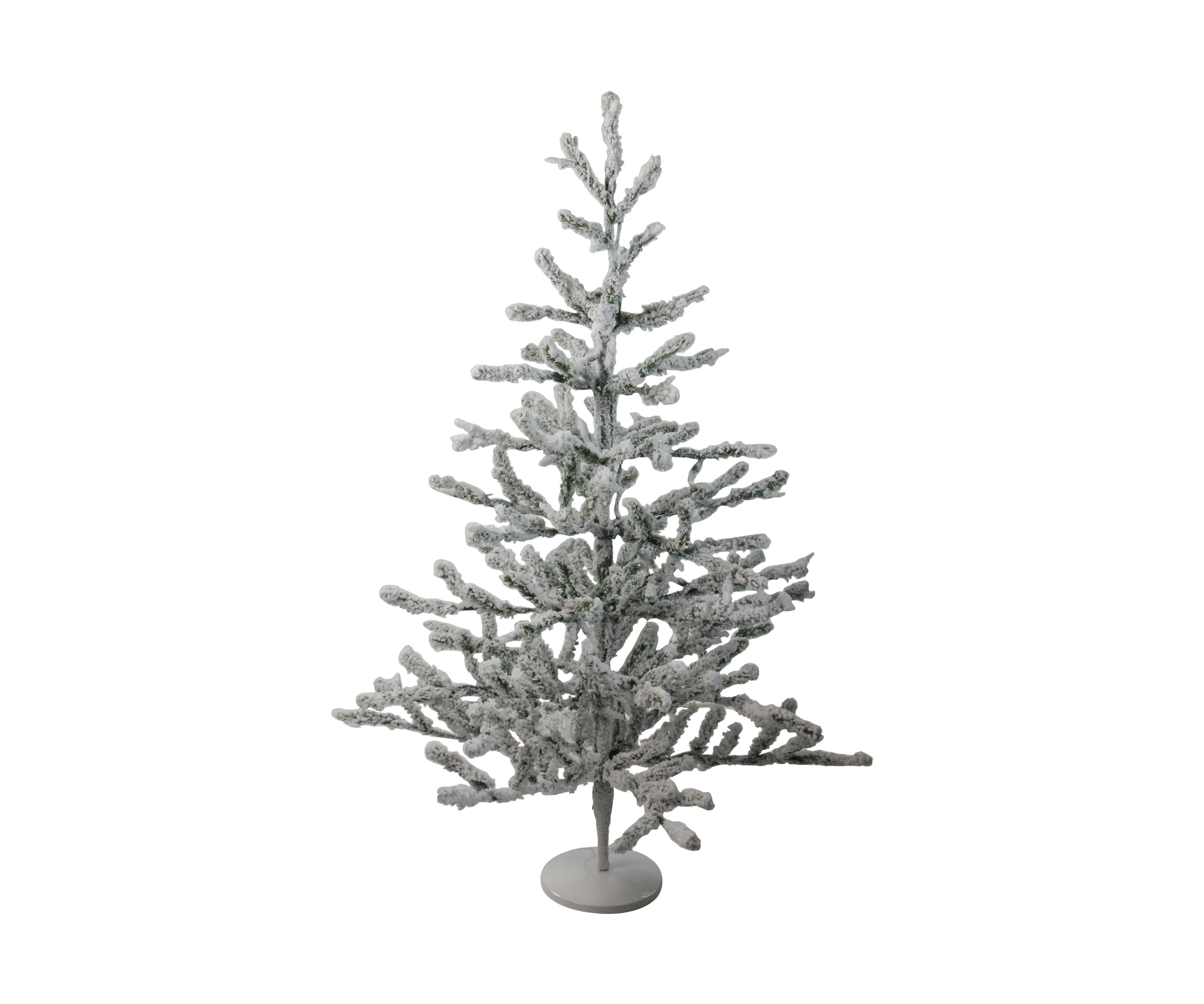 36Inch Green Flocked Alpine Coral Artificial Christmas Tree - Unlit