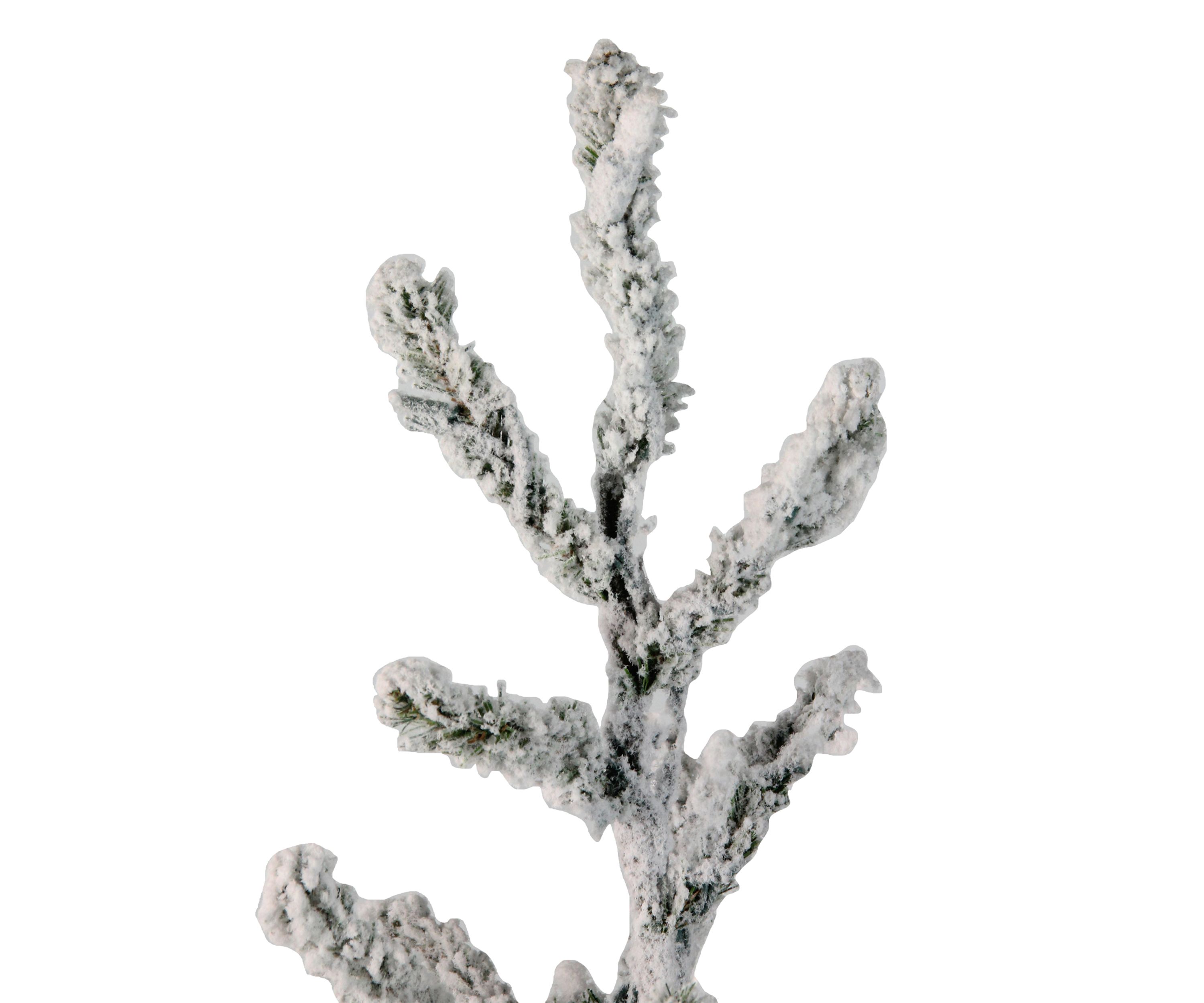 36Inch Green Flocked Alpine Coral Artificial Christmas Tree - Unlit
