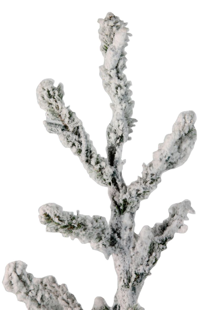 36Inch Green Flocked Alpine Coral Artificial Christmas Tree - Unlit