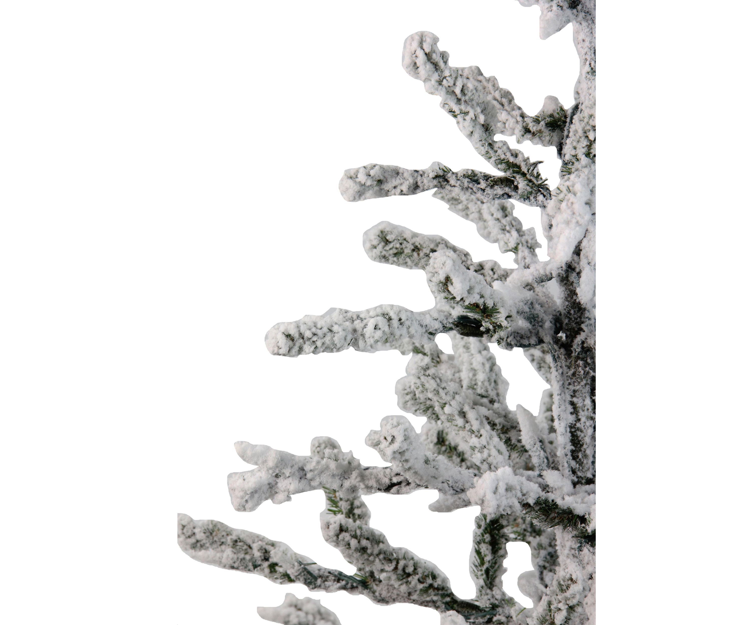 36Inch Green Flocked Alpine Coral Artificial Christmas Tree - Unlit