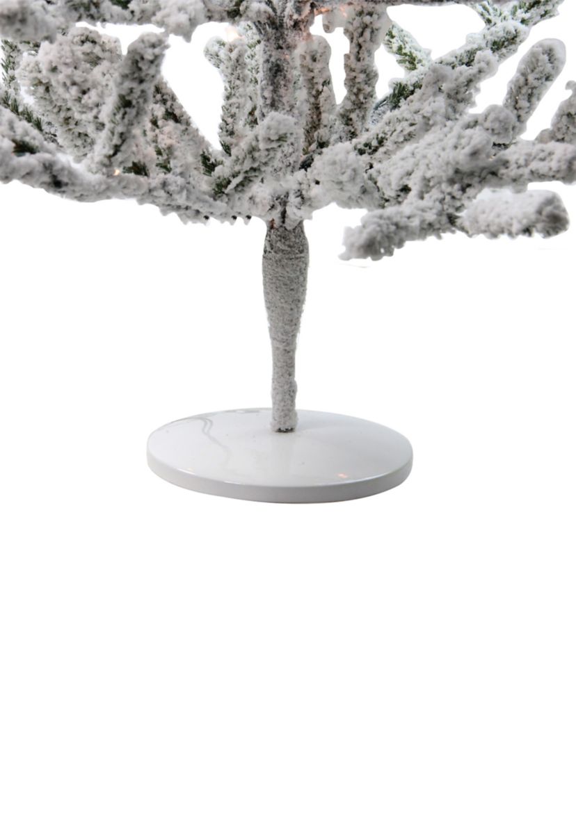 36Inch Green Flocked Alpine Coral Artificial Christmas Tree - Unlit
