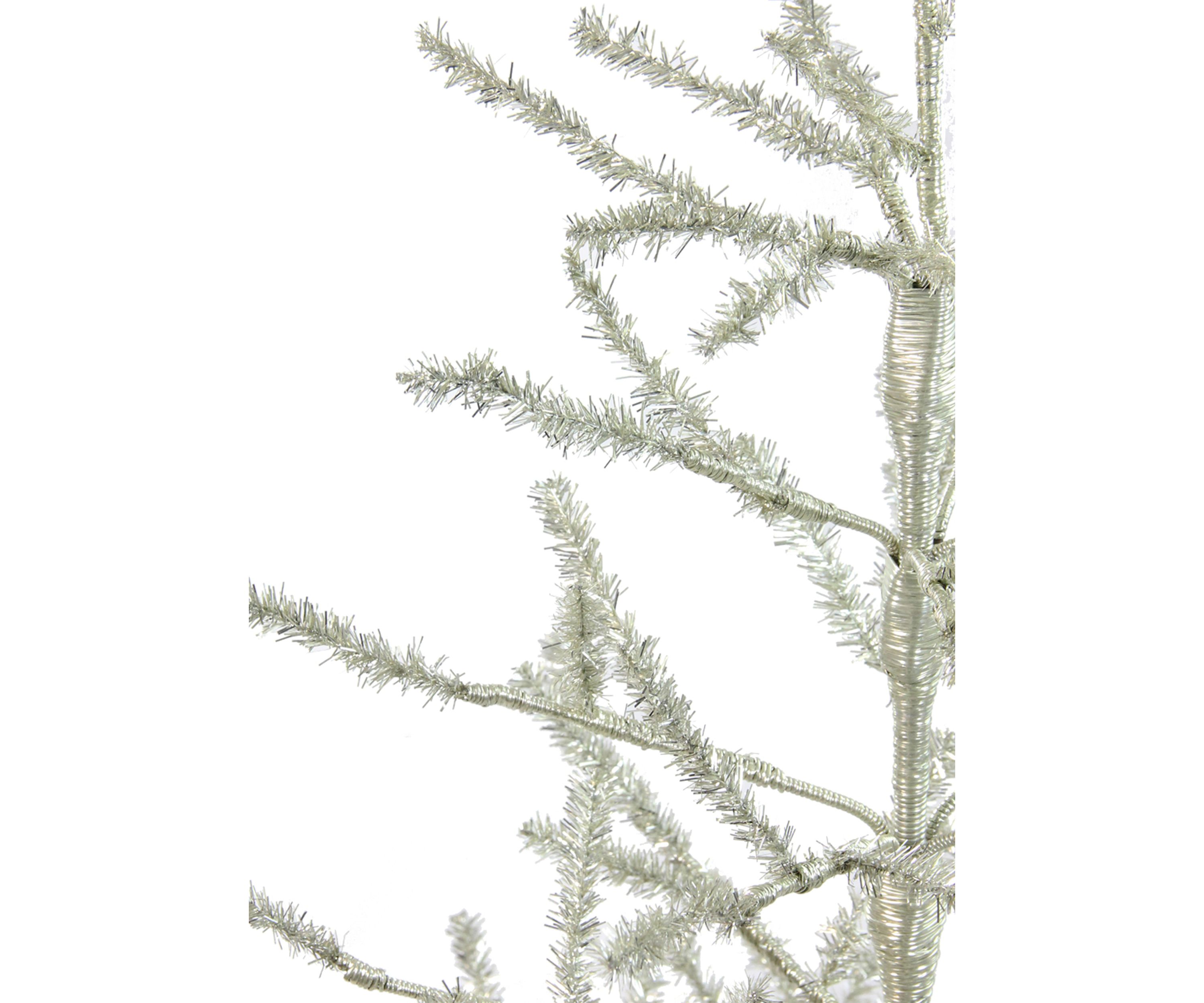 3 Full Champagne Tinsel Artificial Christmas Twig Tree - Unlit