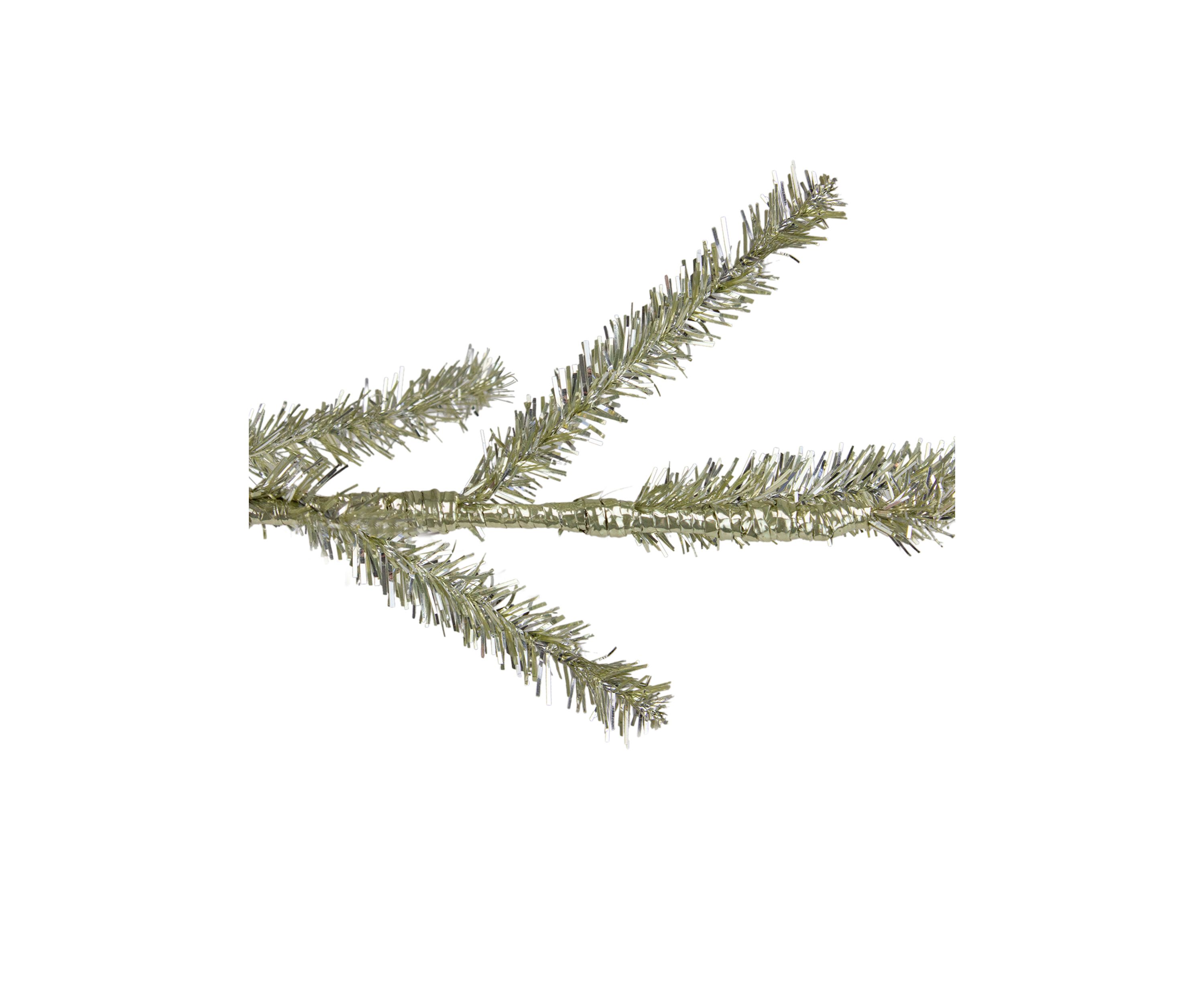 3 Full Champagne Tinsel Artificial Christmas Twig Tree - Unlit