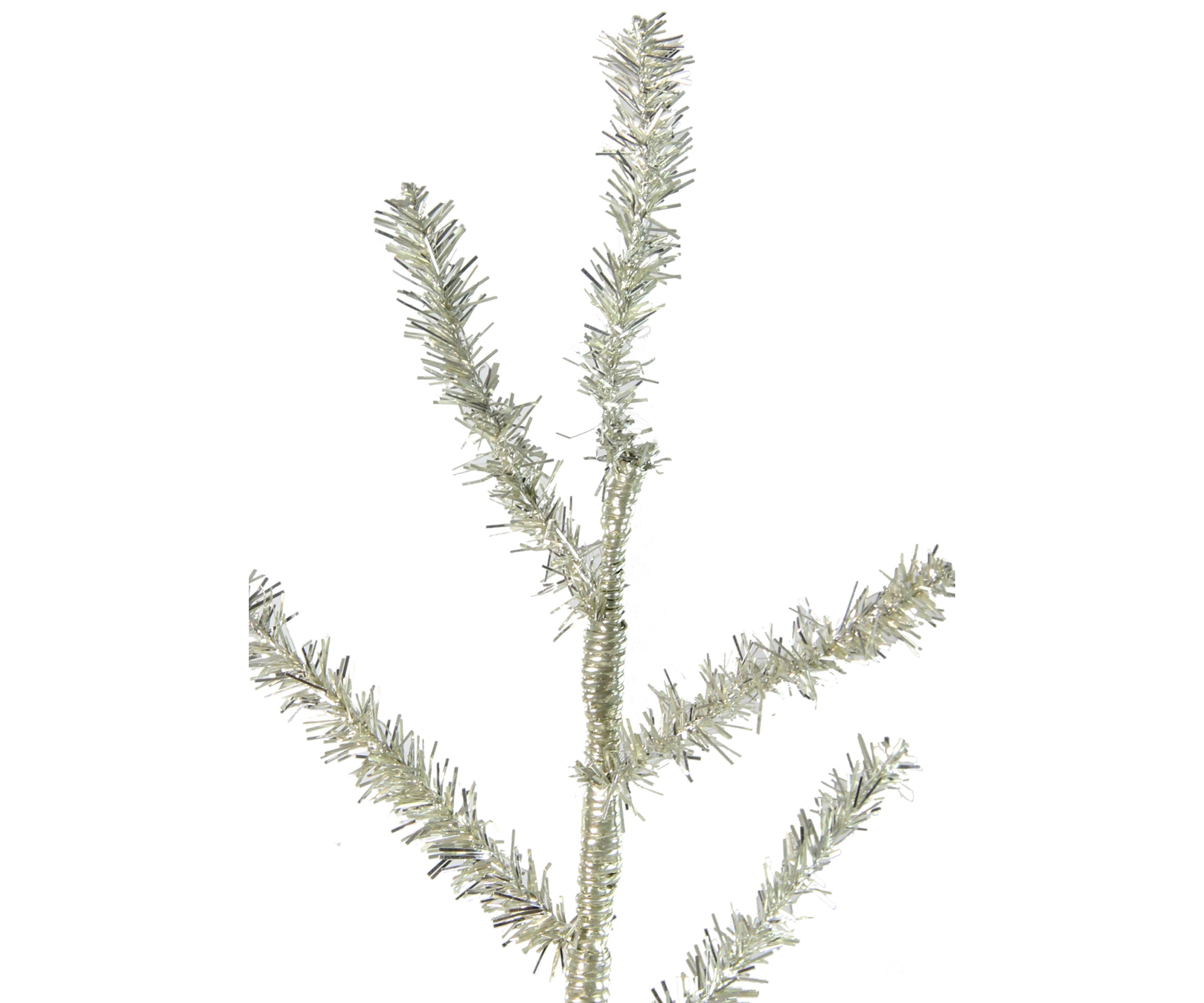 3 Full Champagne Tinsel Artificial Christmas Twig Tree - Unlit