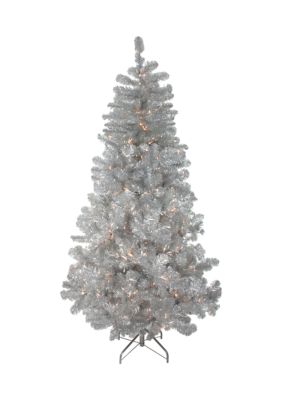 Northlight 7.5' Pre-Lit Iridescent White Alaskan Pine Artificial Christmas  Tree - Clear Lights