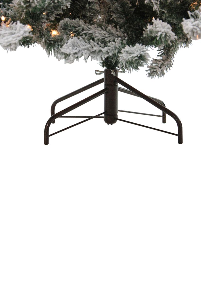 7.5 Pre-Lit Full Flocked Natural Emerald Artificial Christmas Tree - Warm Clear Lights