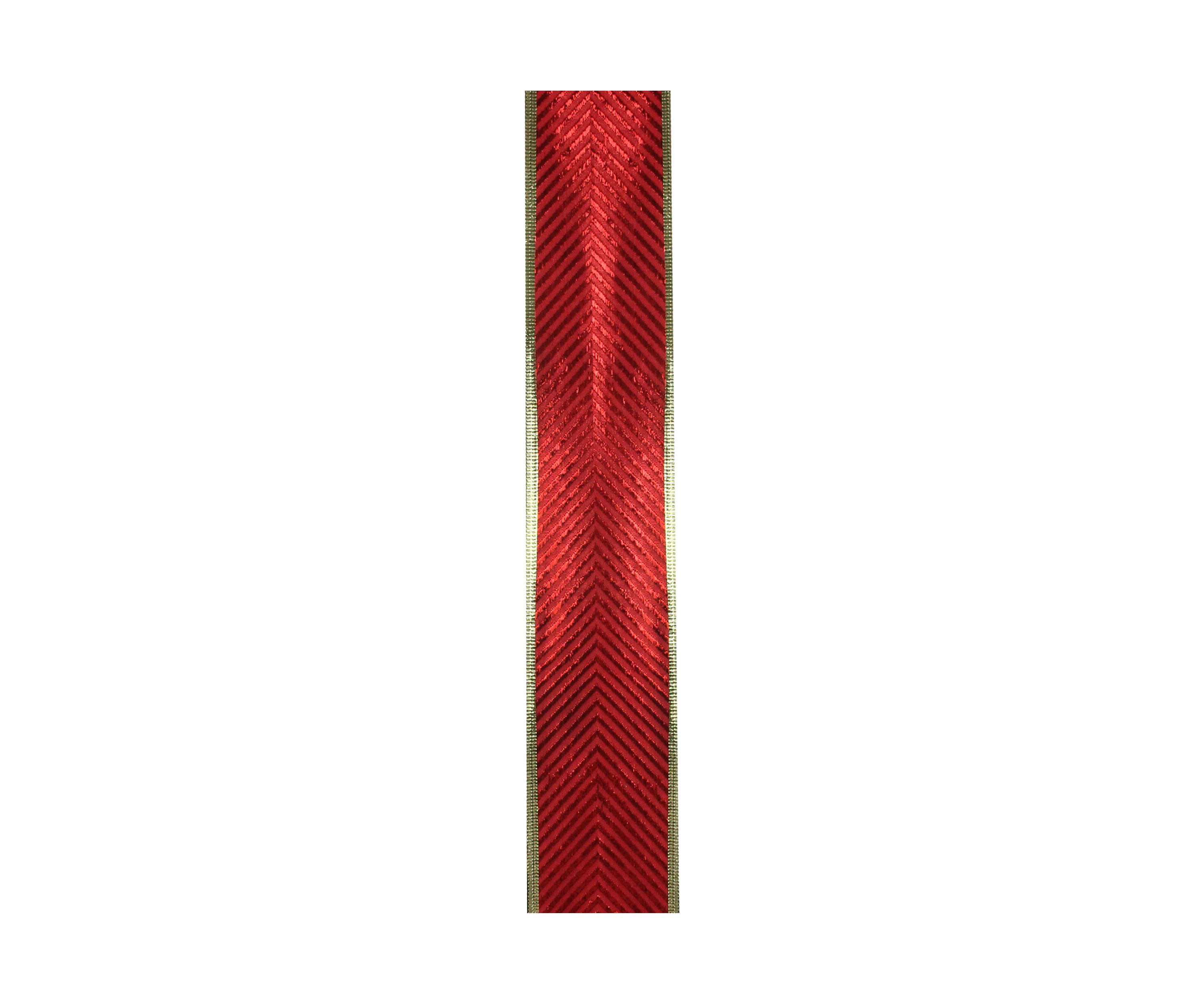 Club Pack of 12 Shiny Red and Gold Striped Christmas Craft Ribbon Spools 2.5Inch x 120 Yards
