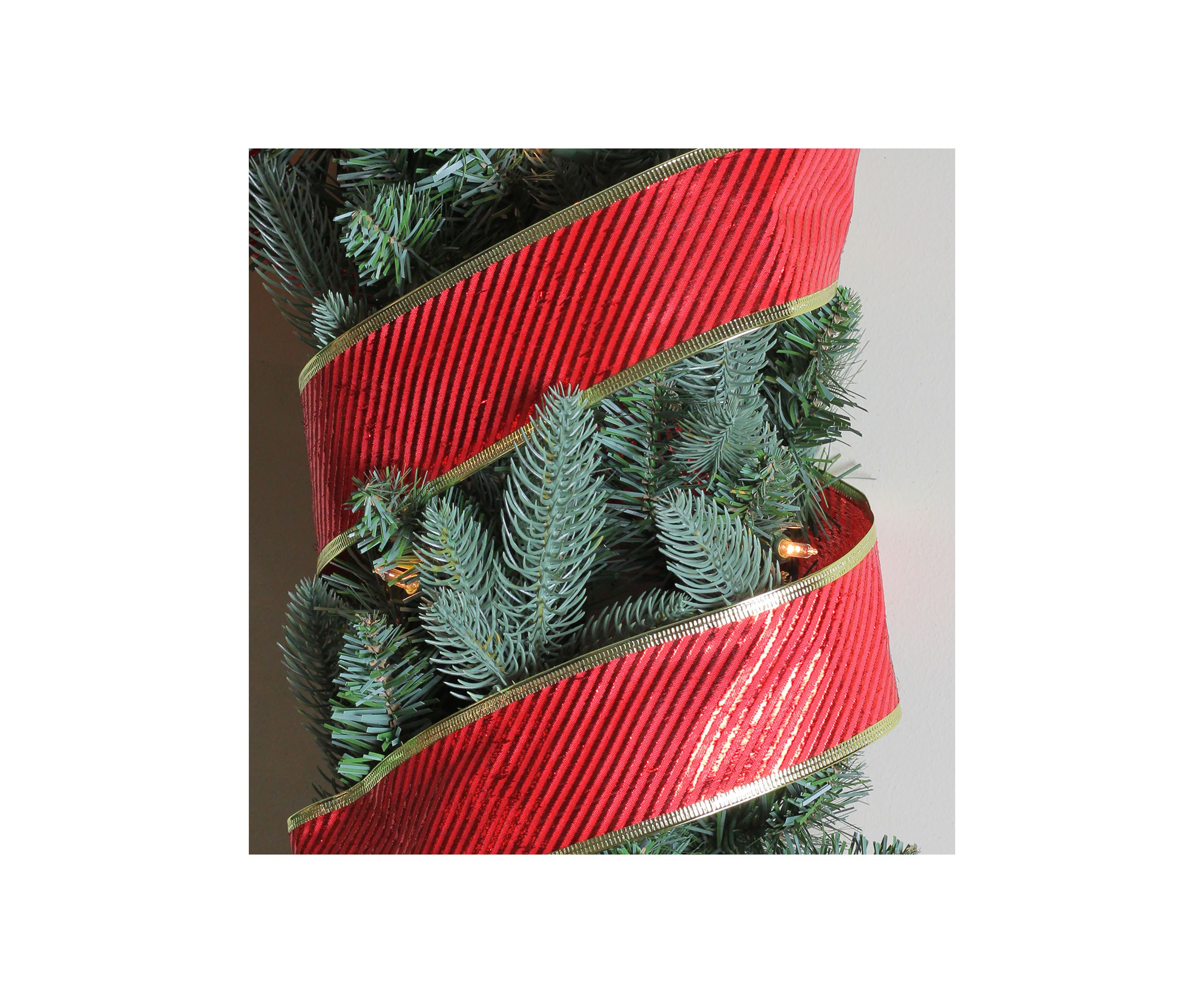 Club Pack of 12 Shiny Red and Gold Striped Christmas Craft Ribbon Spools 2.5Inch x 120 Yards