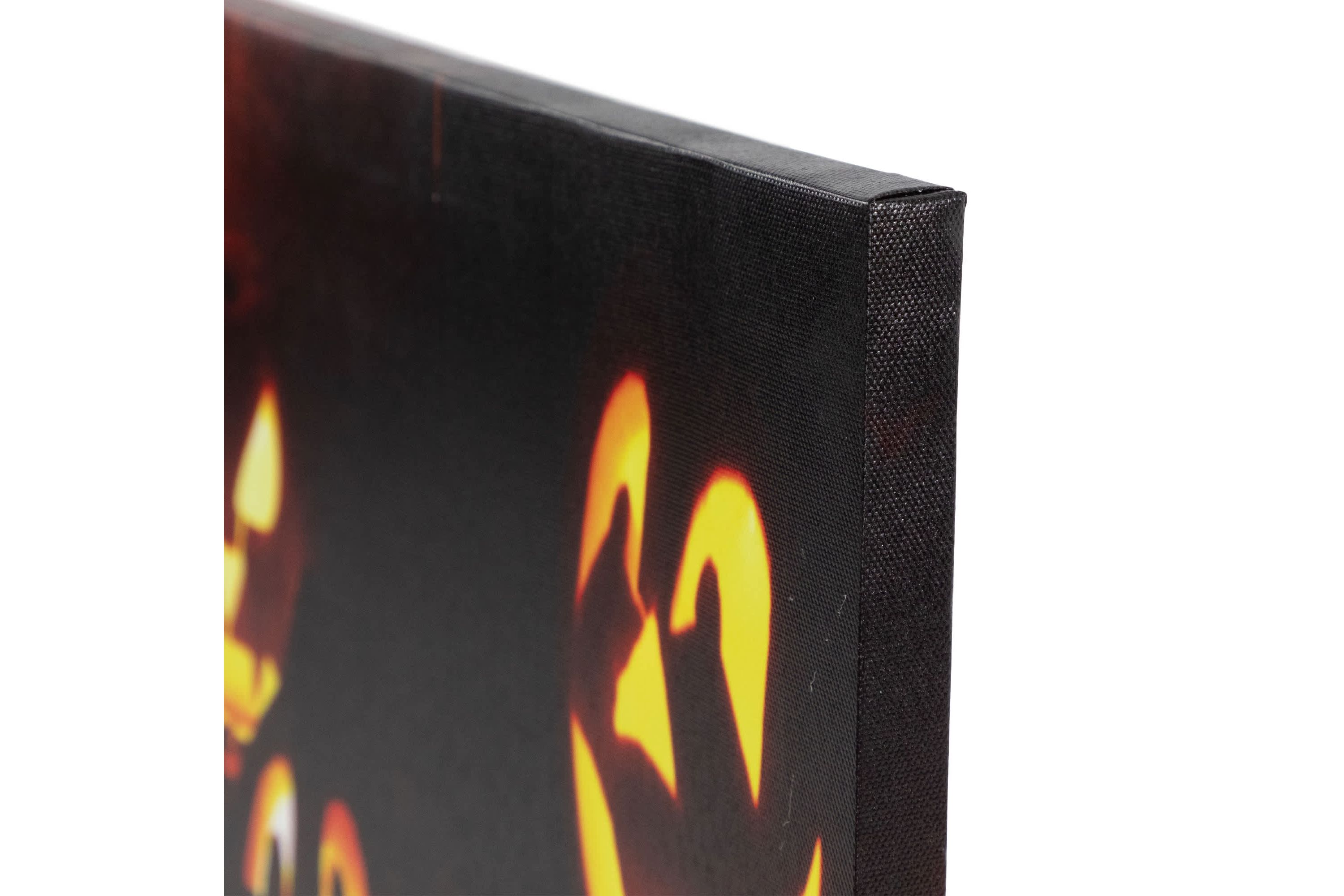 LED Lighted Silly Jack-O-Lanterns Halloween Canvas Wall Art - 15.75" x 12"