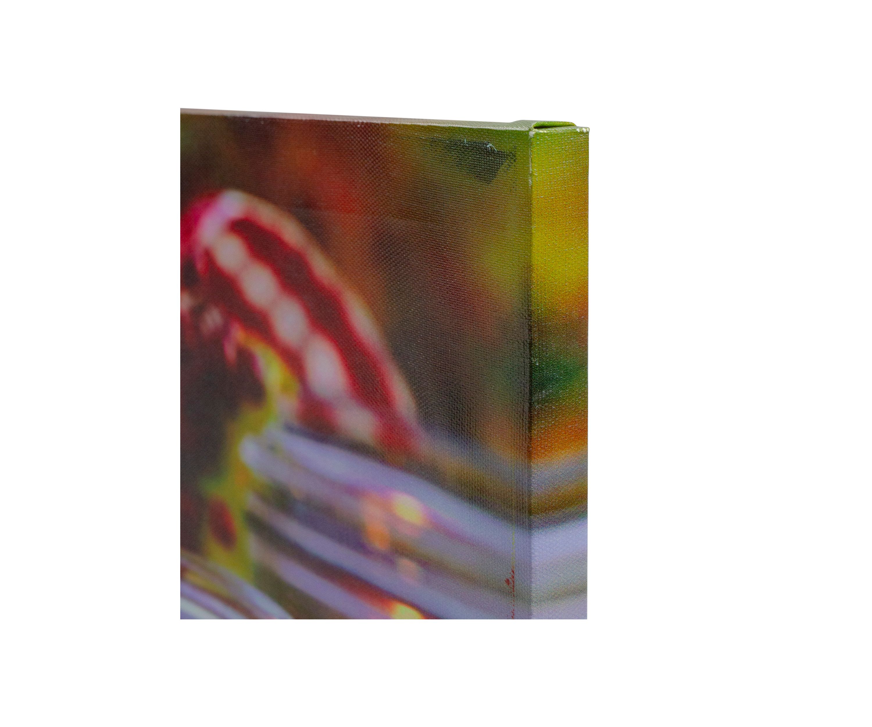 LED Lighted Fall Candle with Berries Canvas Wall Art 23.5 inch x 15.75 inch