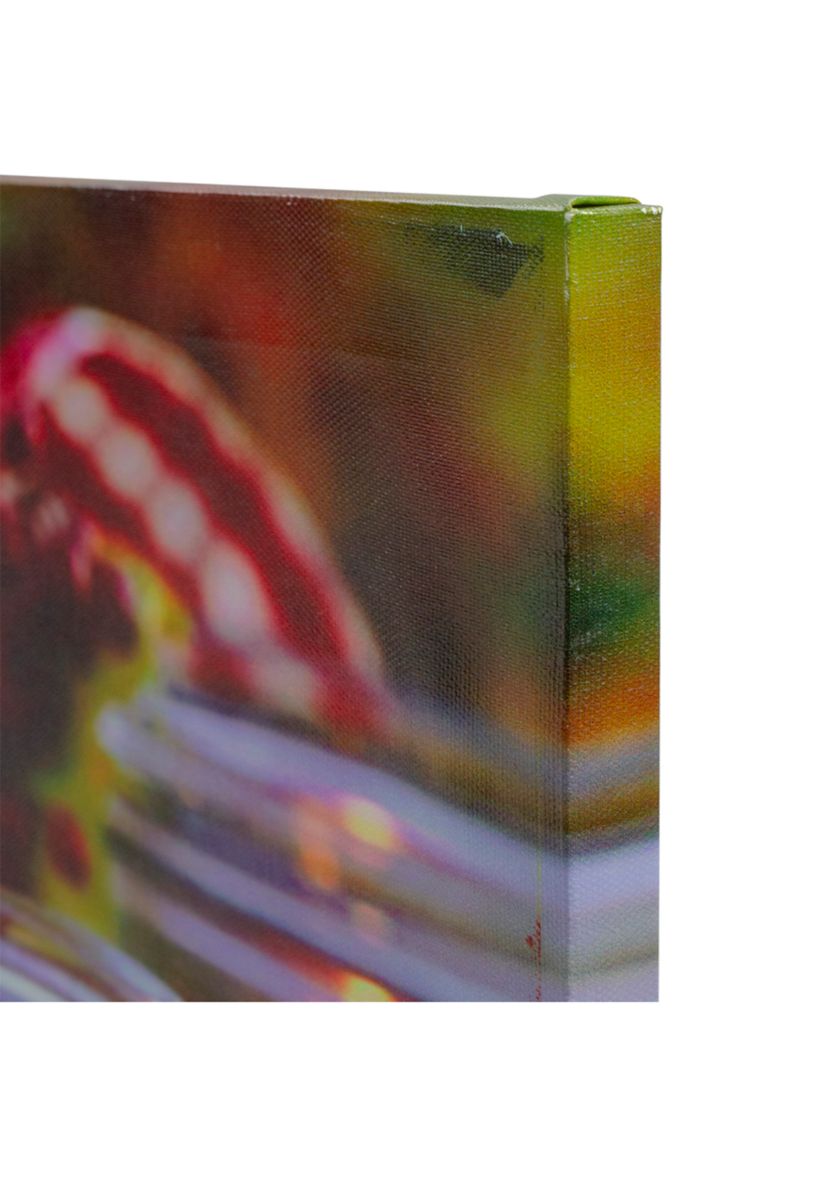 LED Lighted Fall Candle with Berries Canvas Wall Art 23.5 inch x 15.75 inch