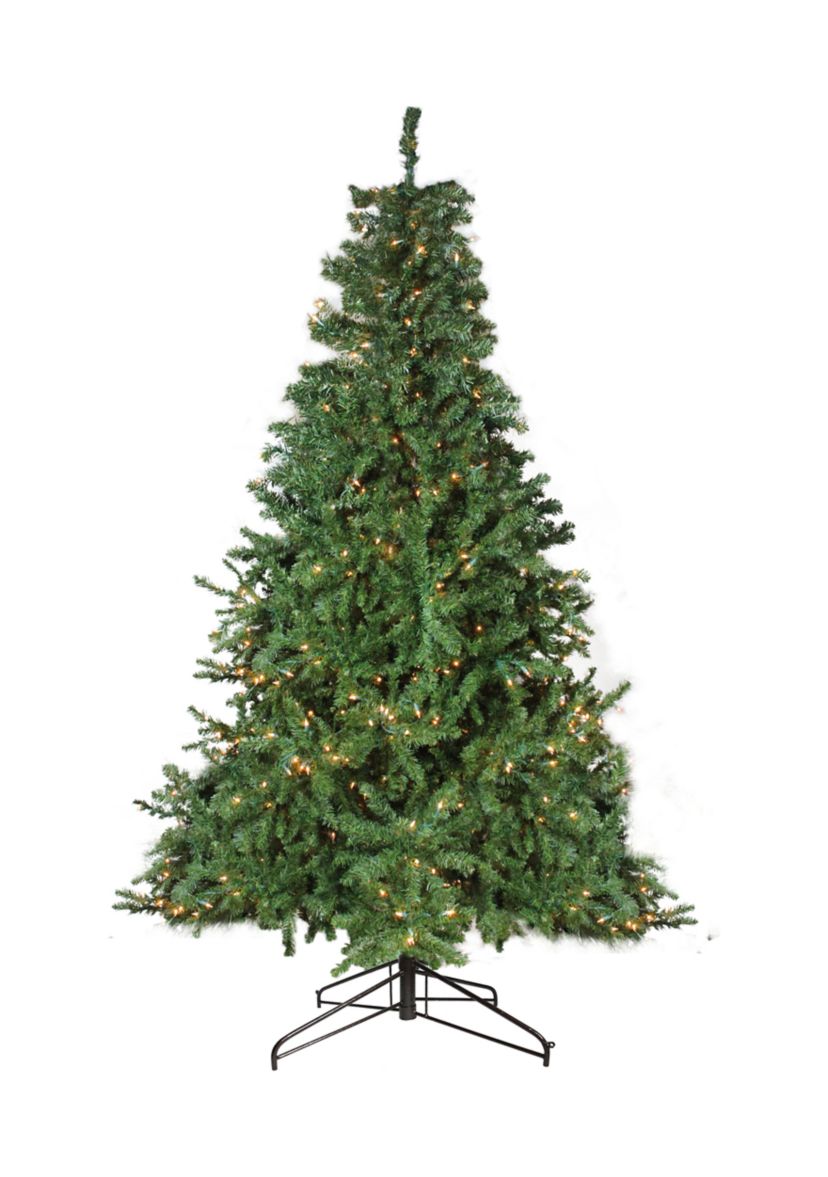 12 Pre-Lit 2-Tone Canadian Pine Commercial Artificial Christmas Tree - Warm White Lights