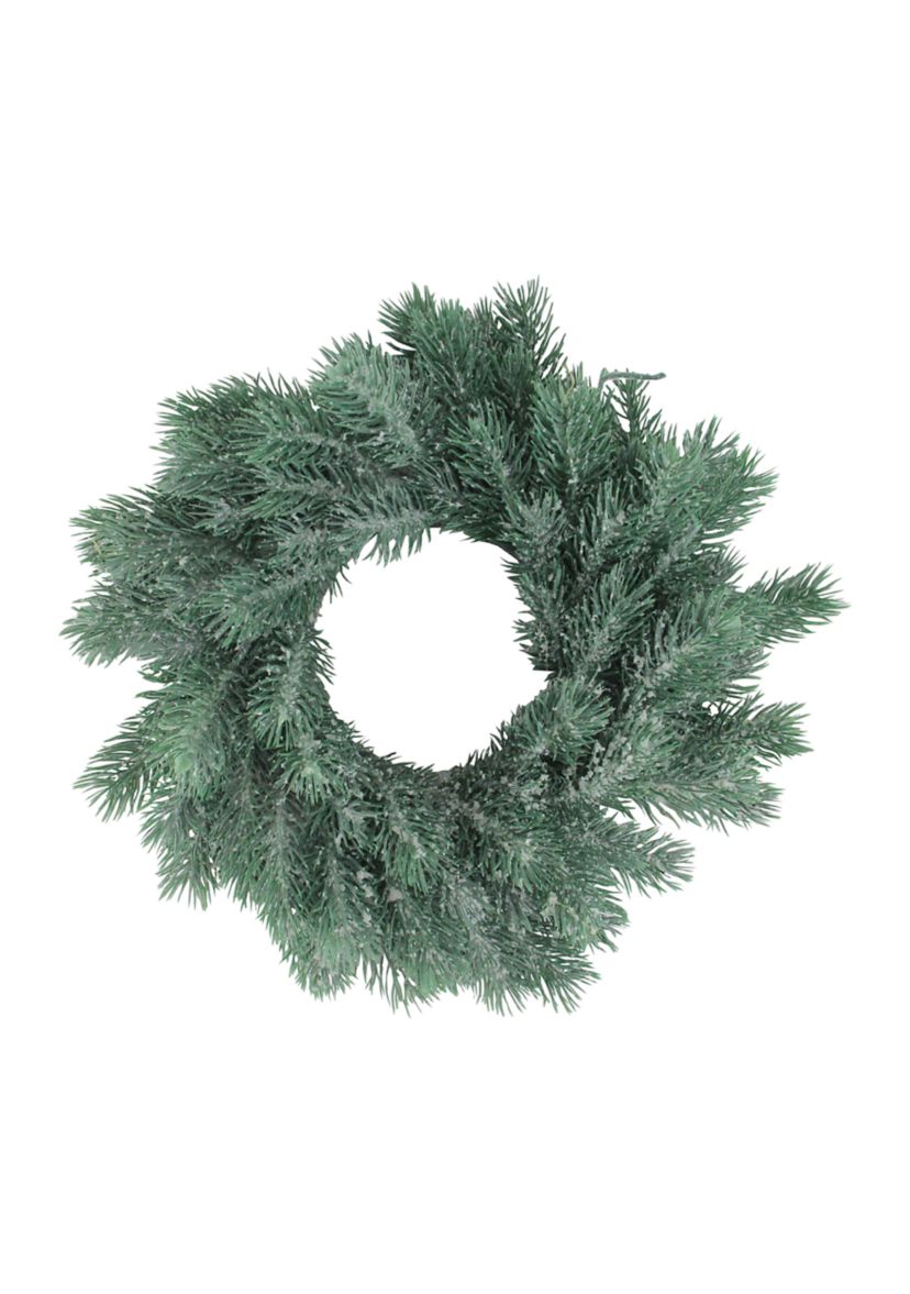Traditional Frosted Green Pine Decorative Christmas Wreath - 12-Inch  Unlit