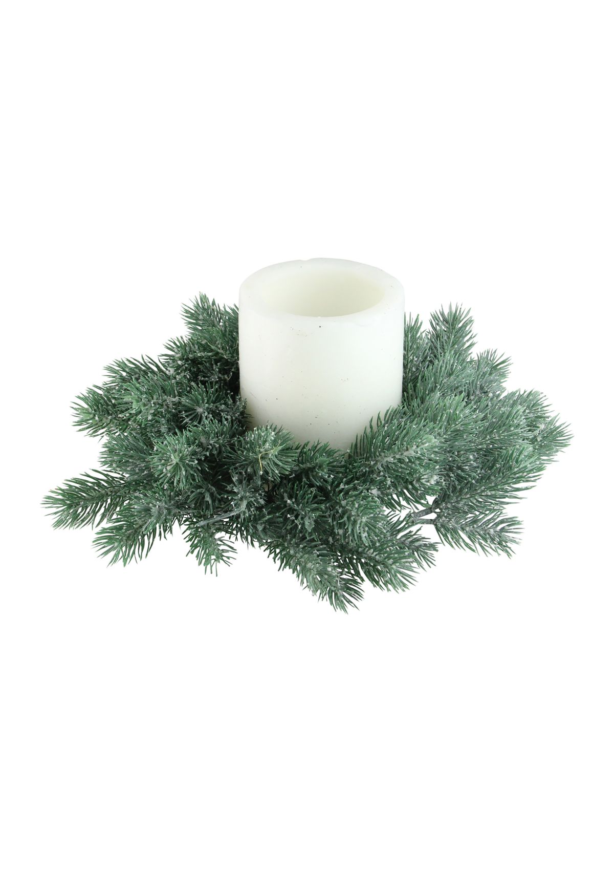Traditional Frosted Green Pine Decorative Christmas Wreath - 12-Inch  Unlit