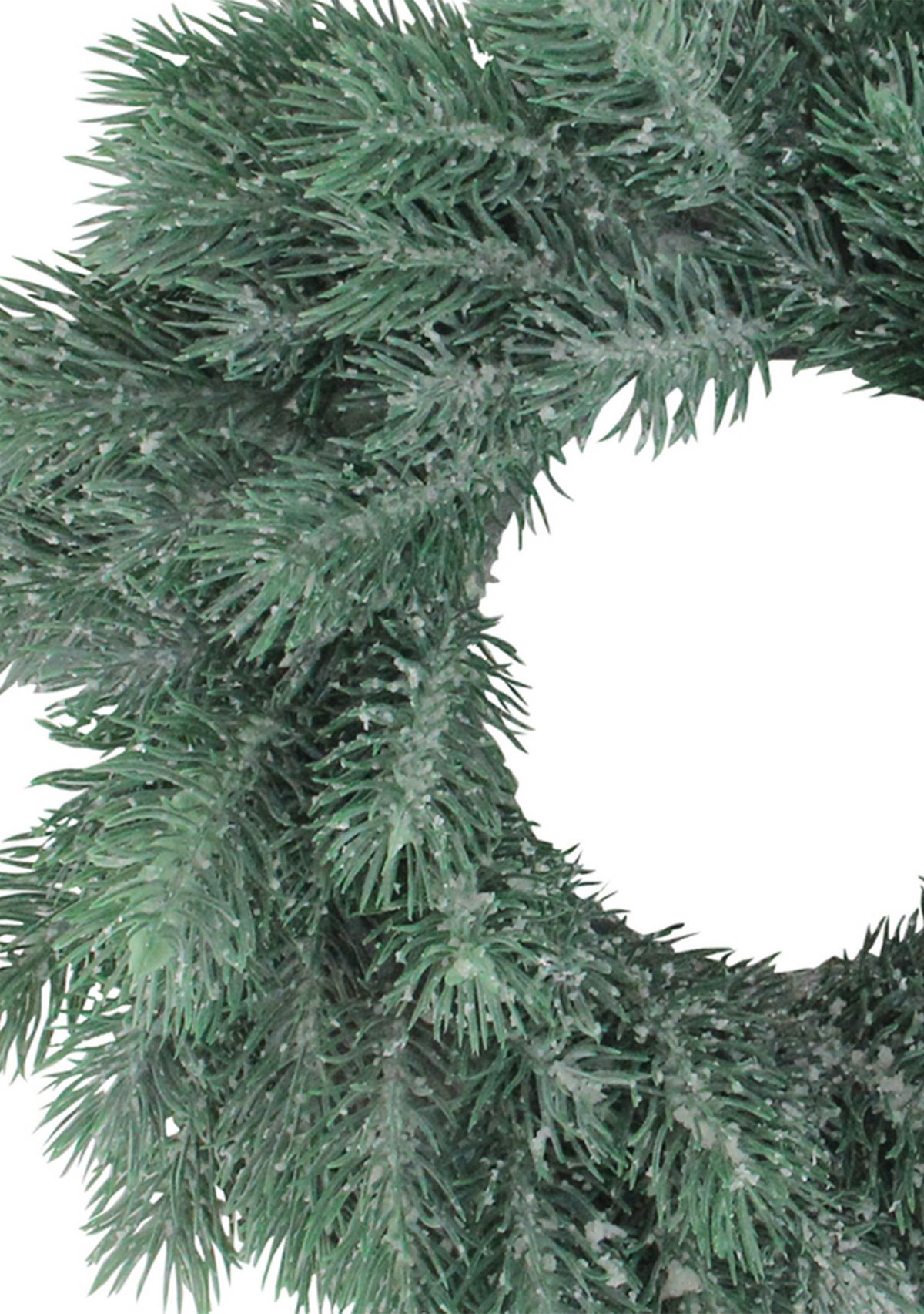 Traditional Frosted Green Pine Decorative Christmas Wreath - 12-Inch  Unlit