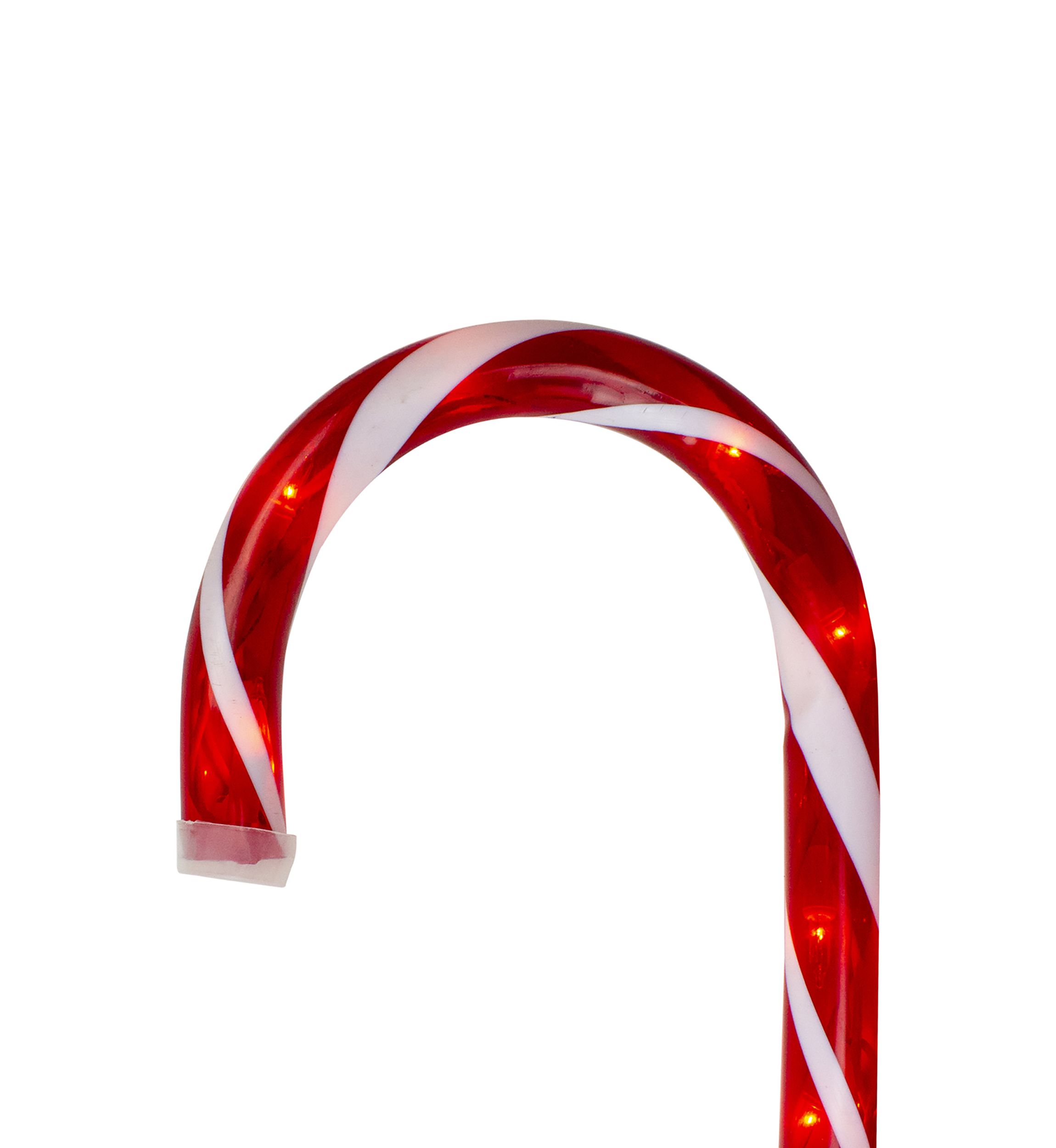 Set of 3 Lighted Candy Cane Outdoor Christmas Decorations 28Inch