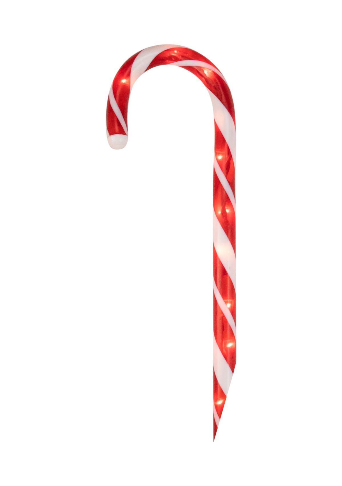 Set of 10 Lighted Outdoor Candy Cane Christmas Pathway Markers 12Inch