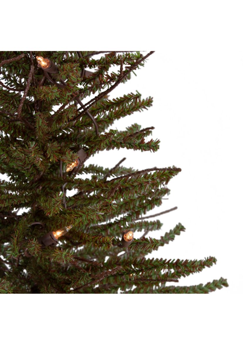 2.5 Pre-Lit Warsaw Two-Tone Twig Artificial Christmas Tree - Clear Lights