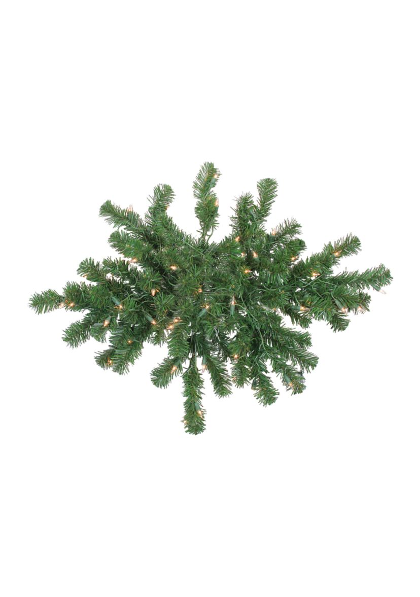 28 Pre-Lit Windsor Pine Artificial Christmas Swag - Clear Lights