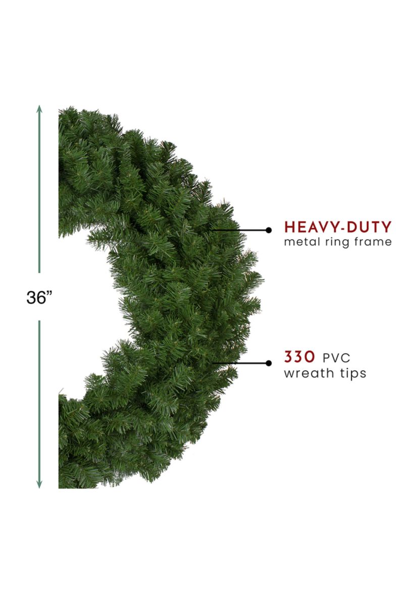 Deluxe Windsor Pine Artificial Christmas Wreath - 36-Inch  Unlit