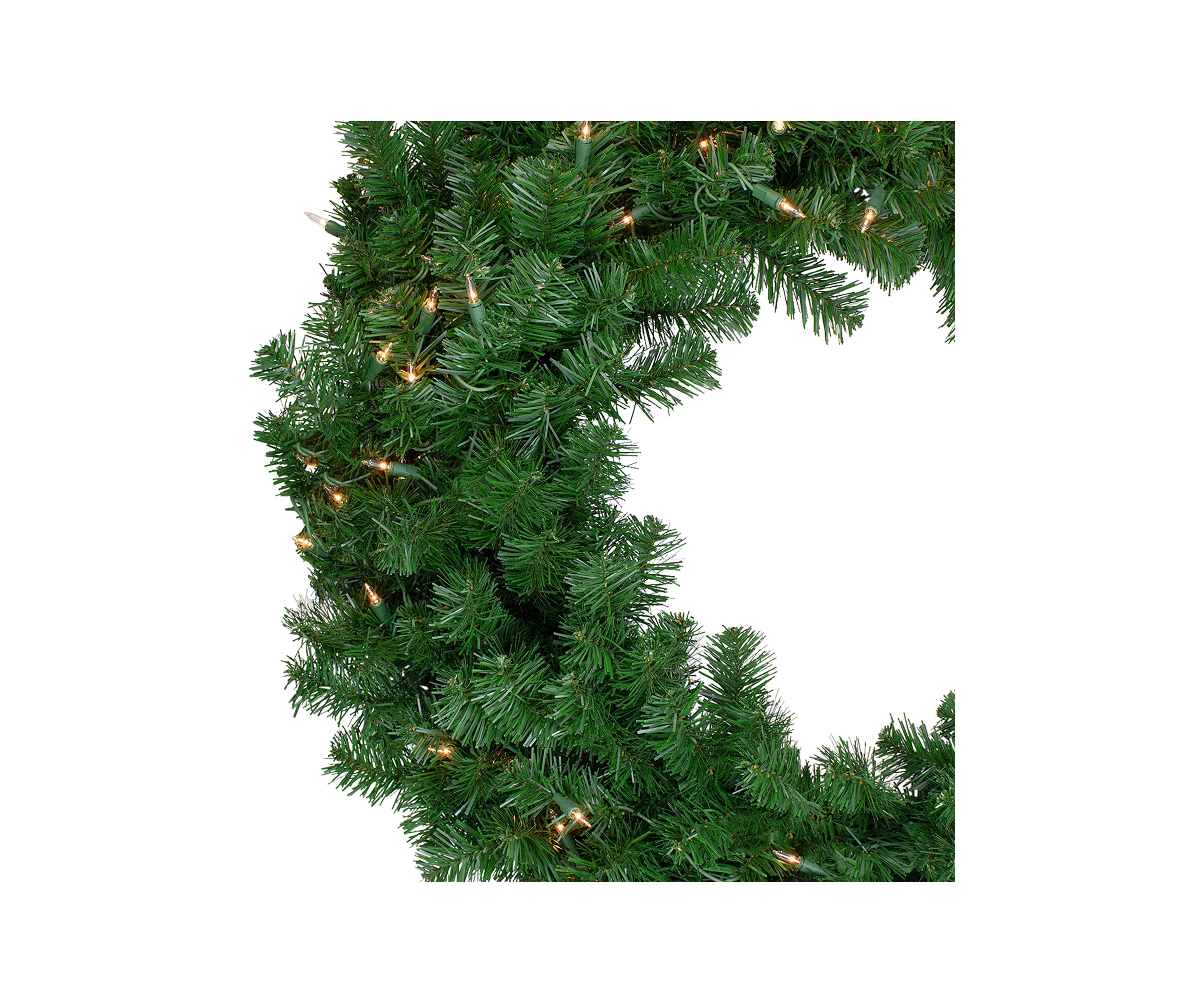 Pre-Lit Deluxe Windsor Pine Artificial Christmas Wreath - 36-Inch  Clear Lights