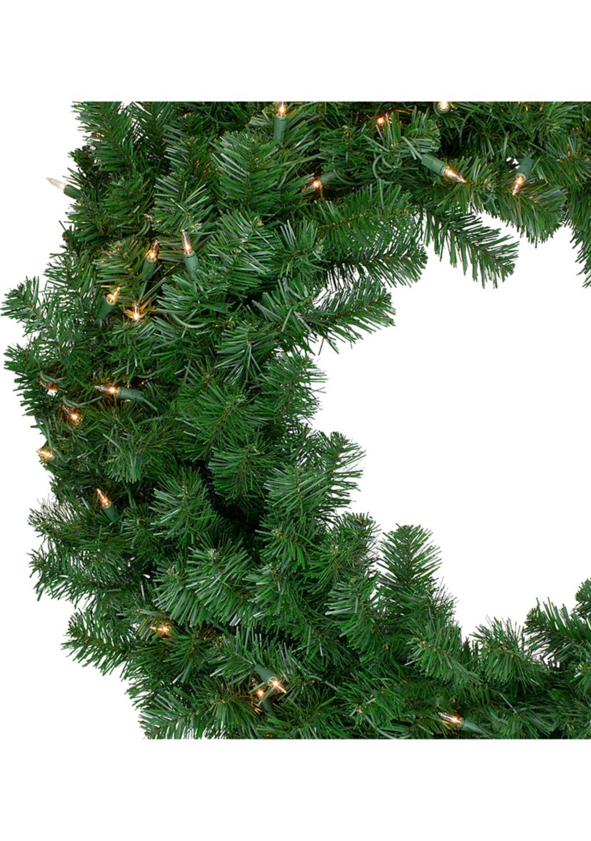 Pre-Lit Deluxe Windsor Pine Artificial Christmas Wreath - 36-Inch  Clear Lights