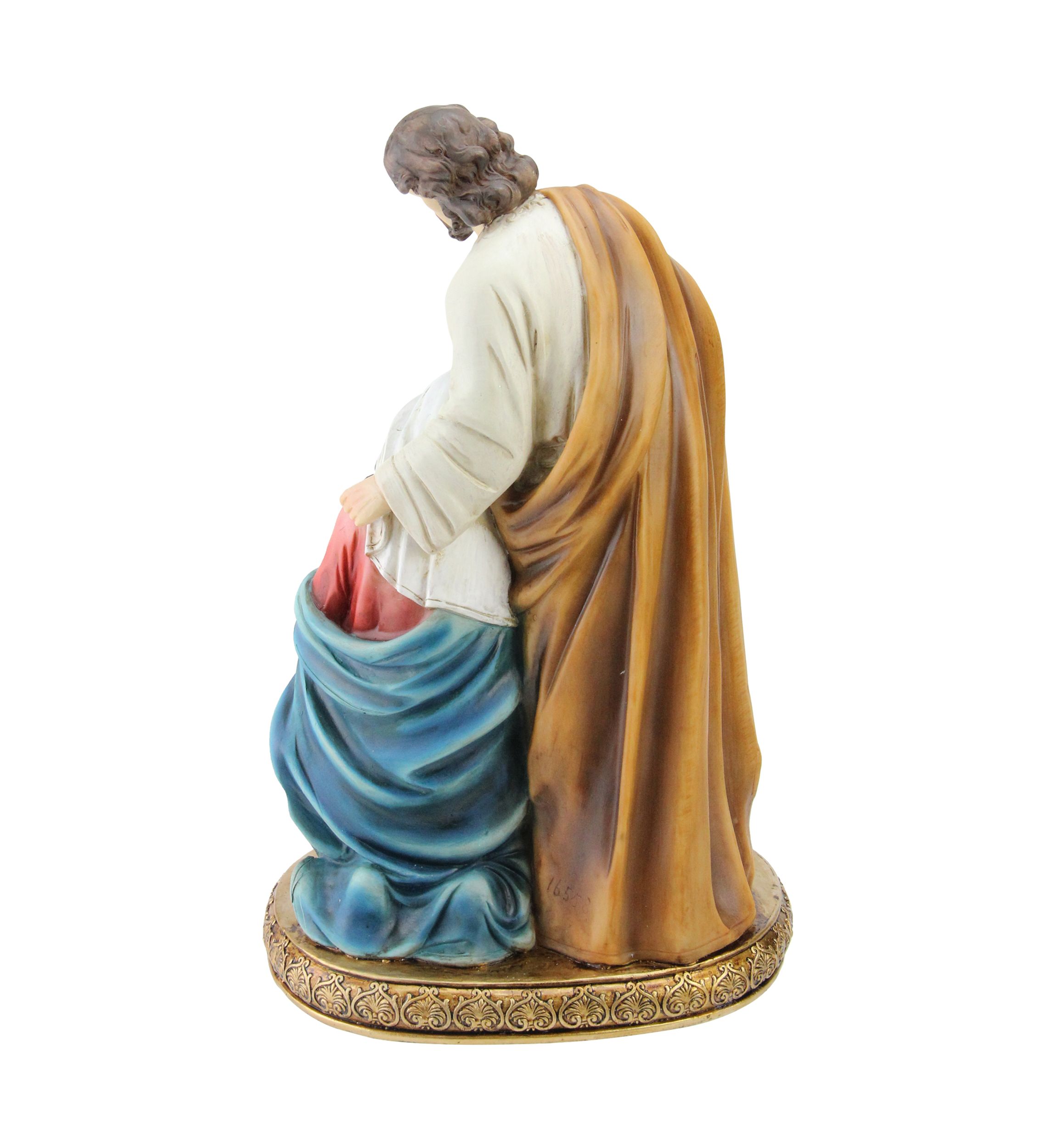 11.5Inch Vibrantly Colored Holy Family Christmas Nativity Tabletop Decor