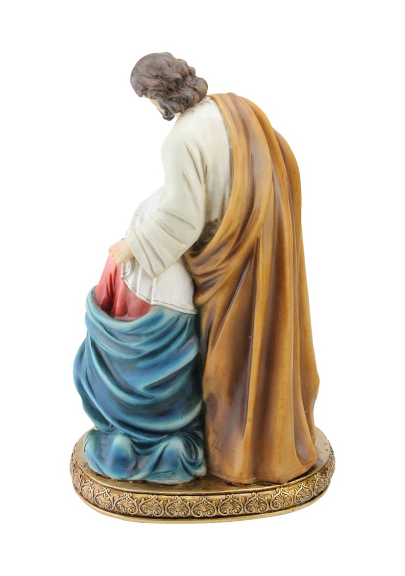 11.5Inch Vibrantly Colored Holy Family Christmas Nativity Tabletop Decor