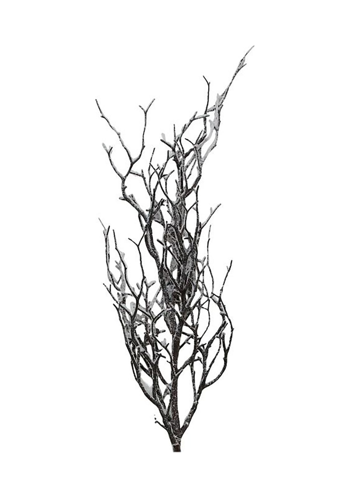 43Inch Brown and White Frosted Artificial Christmas Poplar Tree Branch