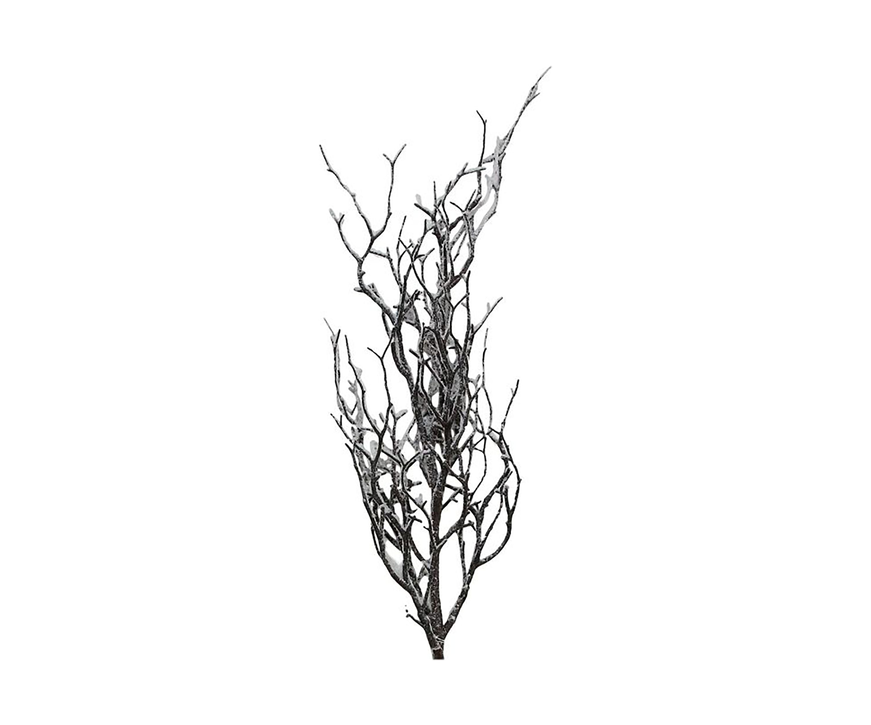 43Inch Brown and White Frosted Artificial Christmas Poplar Tree Branch