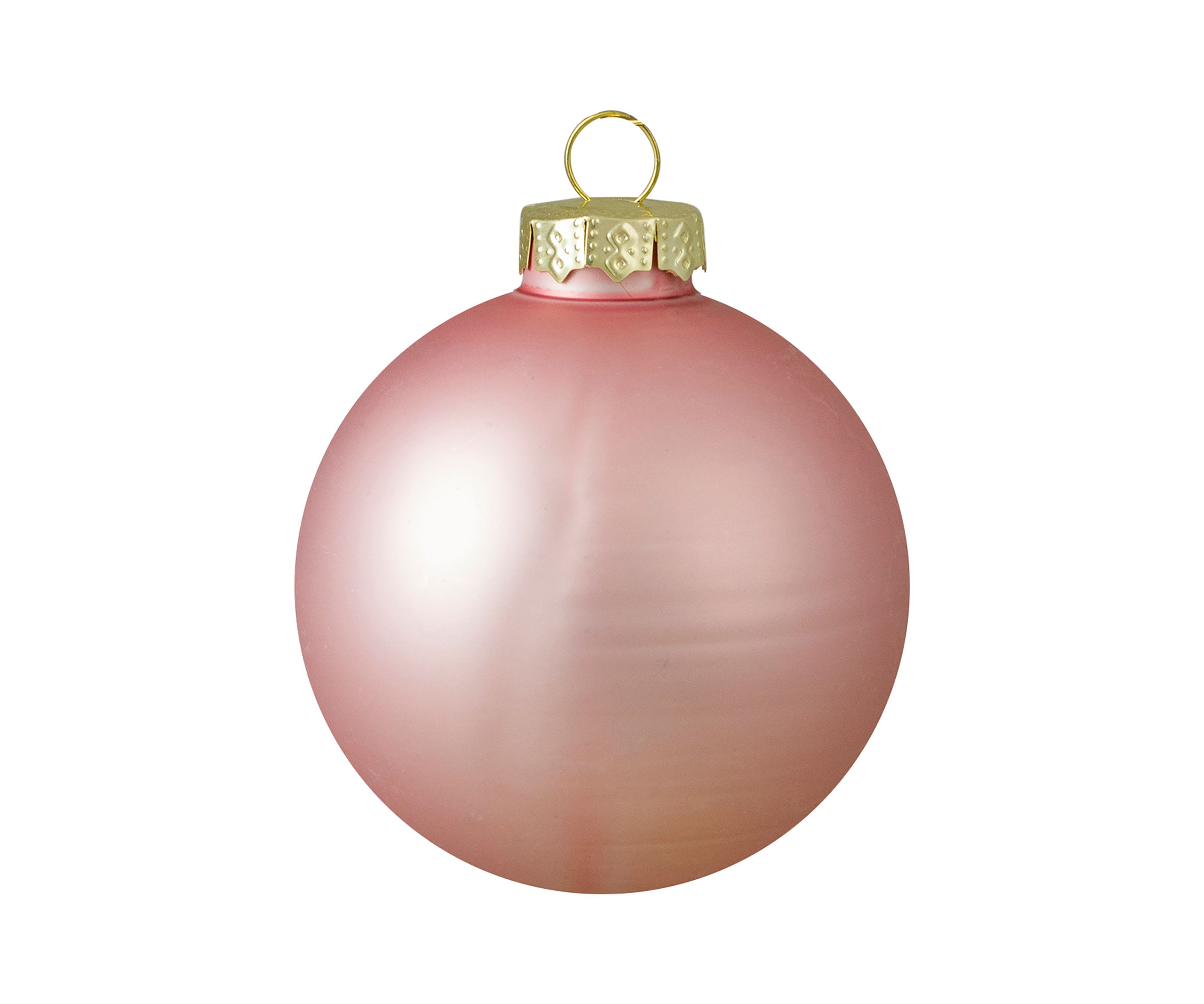 9 Count Shiny and Matte Pink and Gold Glass 2.5" Ball Christmas Ornaments  