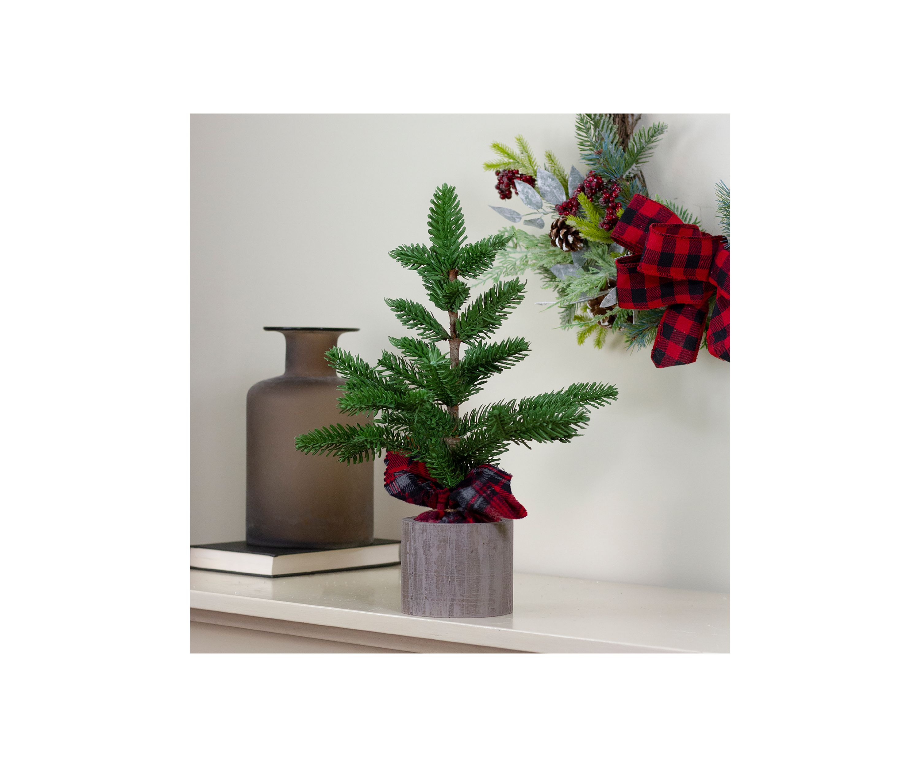 1.3 Potted Pine Medium Artificial Tabletop Christmas Tree - Unlit