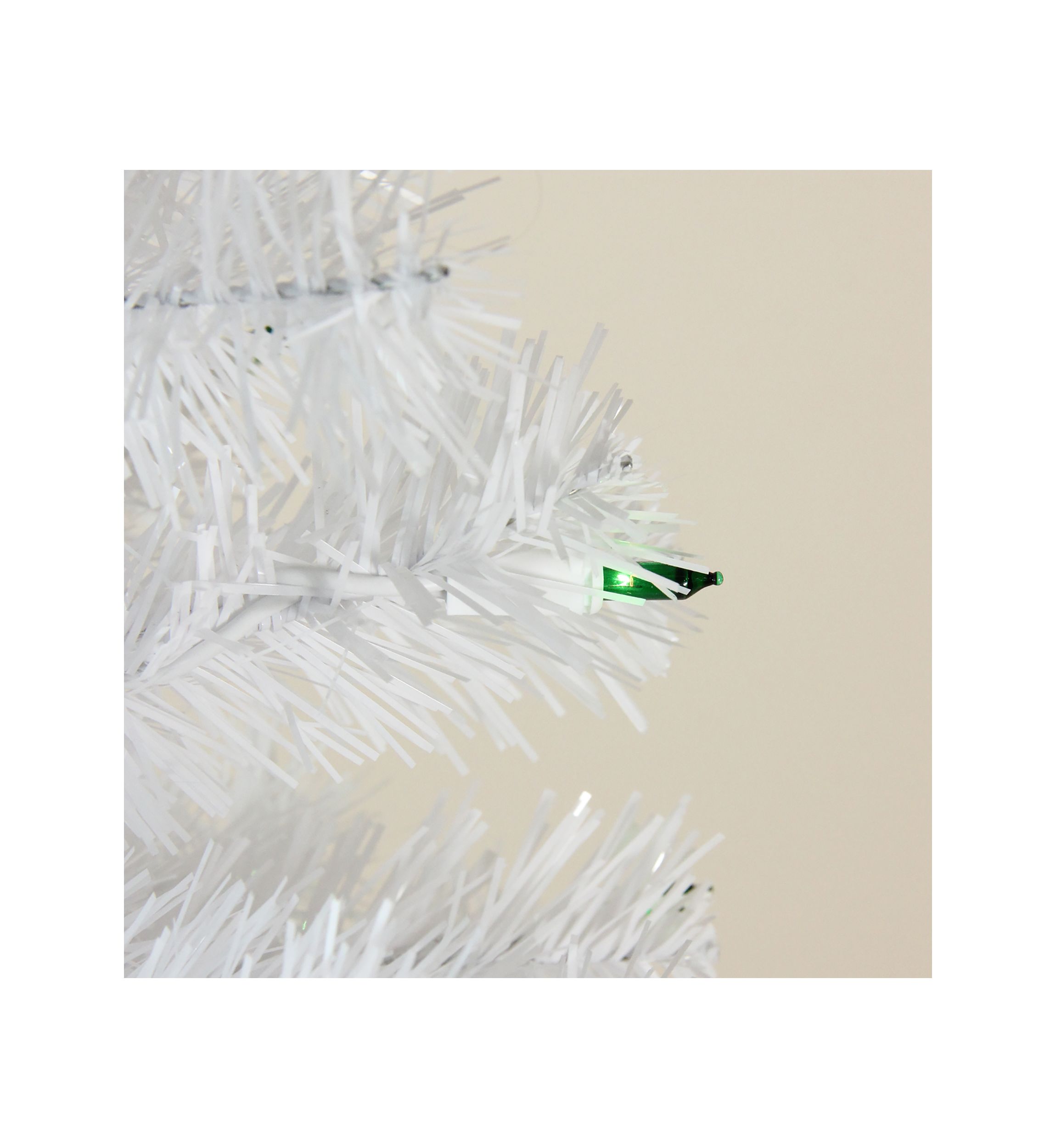 4 x 24Inch Pre-Lit White Artificial Christmas Tree  Clear Lights