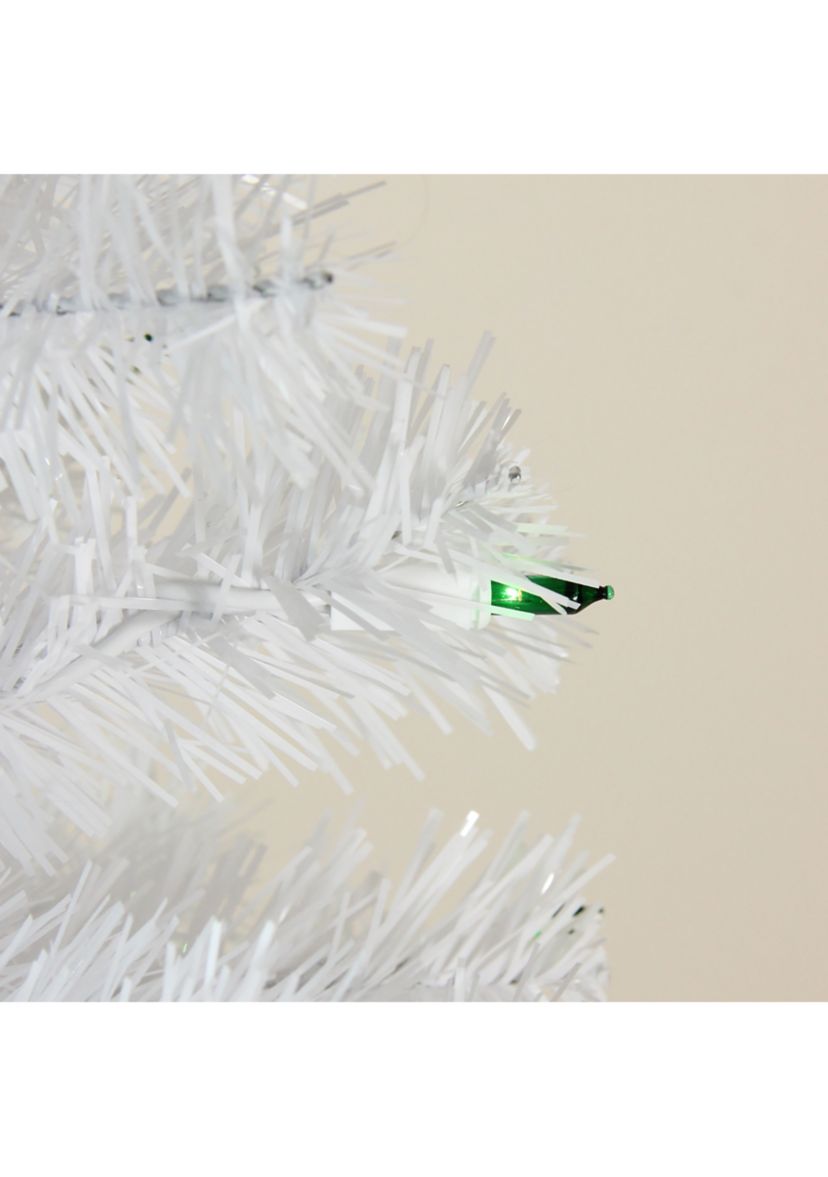 4 x 24Inch Pre-Lit White Artificial Christmas Tree  Clear Lights