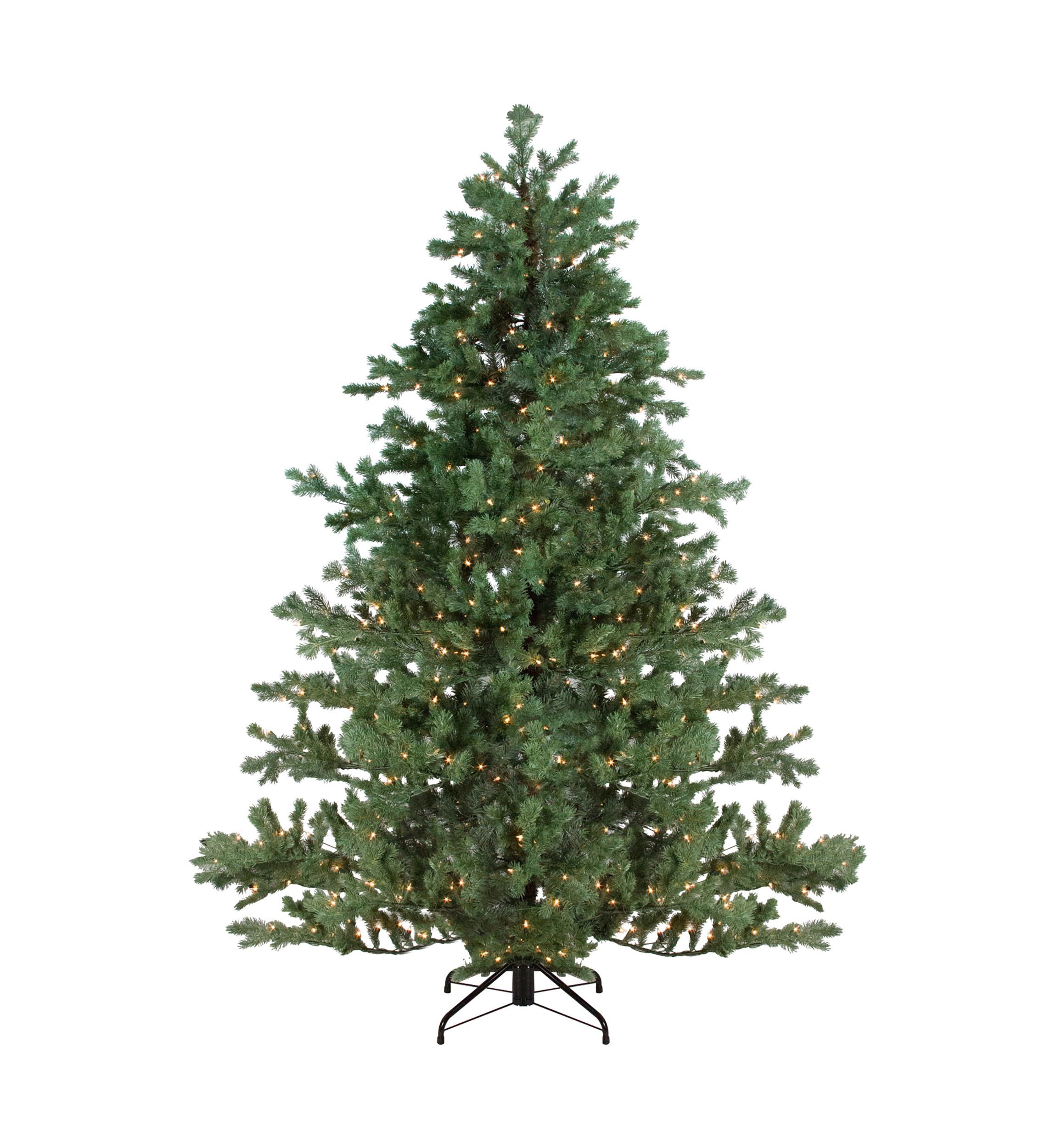 7.5 Pre-Lit Full Green Mountain Pine Artificial Christmas Tree - Clear Lights