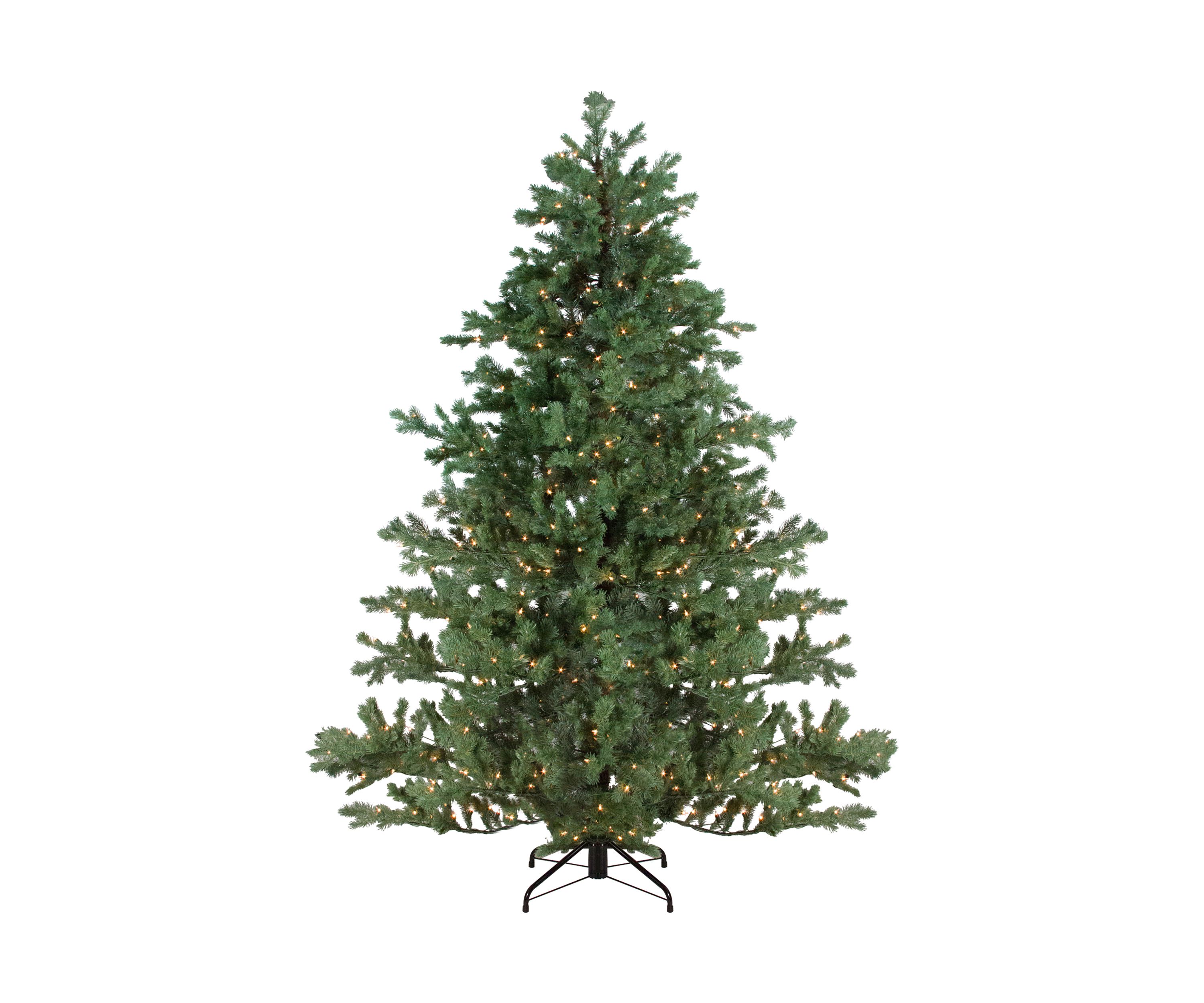 7.5 Pre-Lit Full Green Mountain Pine Artificial Christmas Tree - Clear Lights