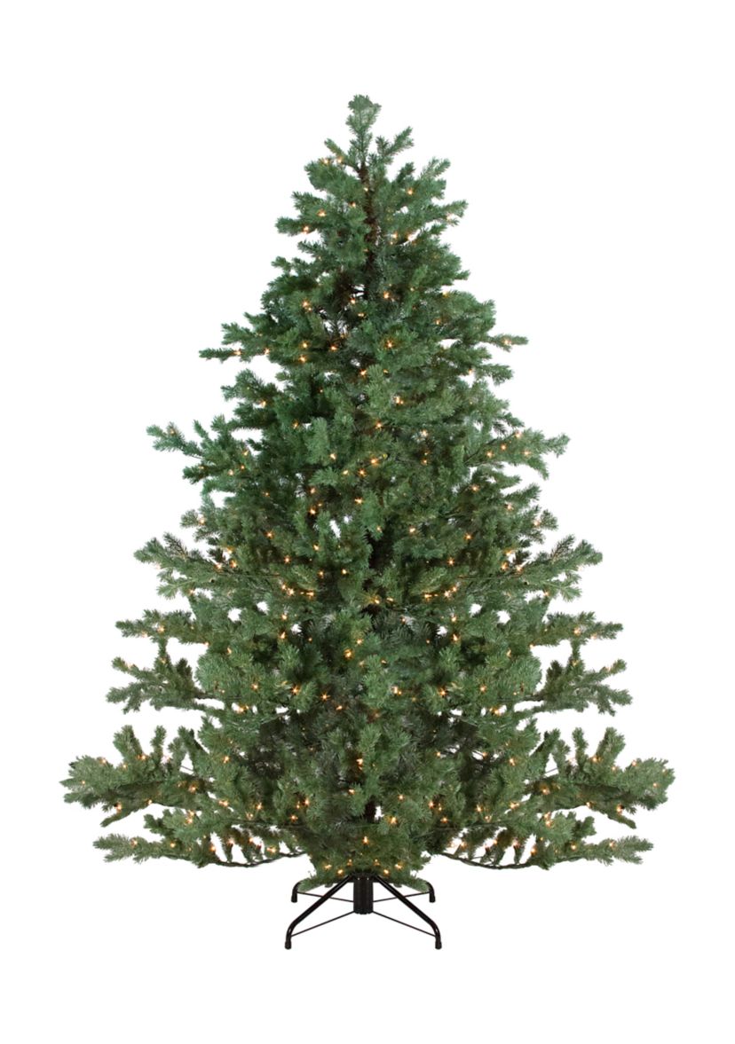7.5 Pre-Lit Full Green Mountain Pine Artificial Christmas Tree - Clear Lights