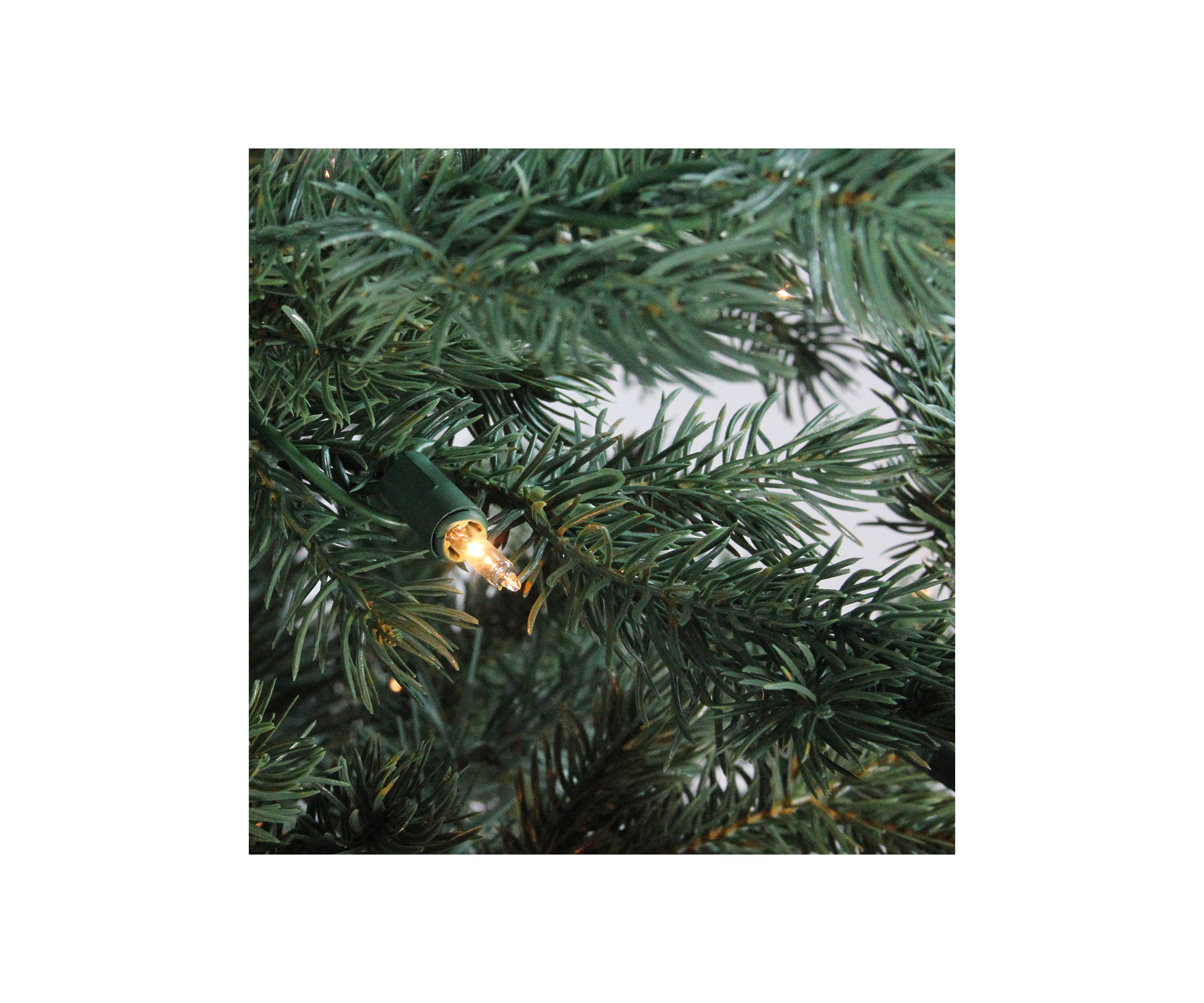 7.5 Pre-Lit Full Green Mountain Pine Artificial Christmas Tree - Clear Lights