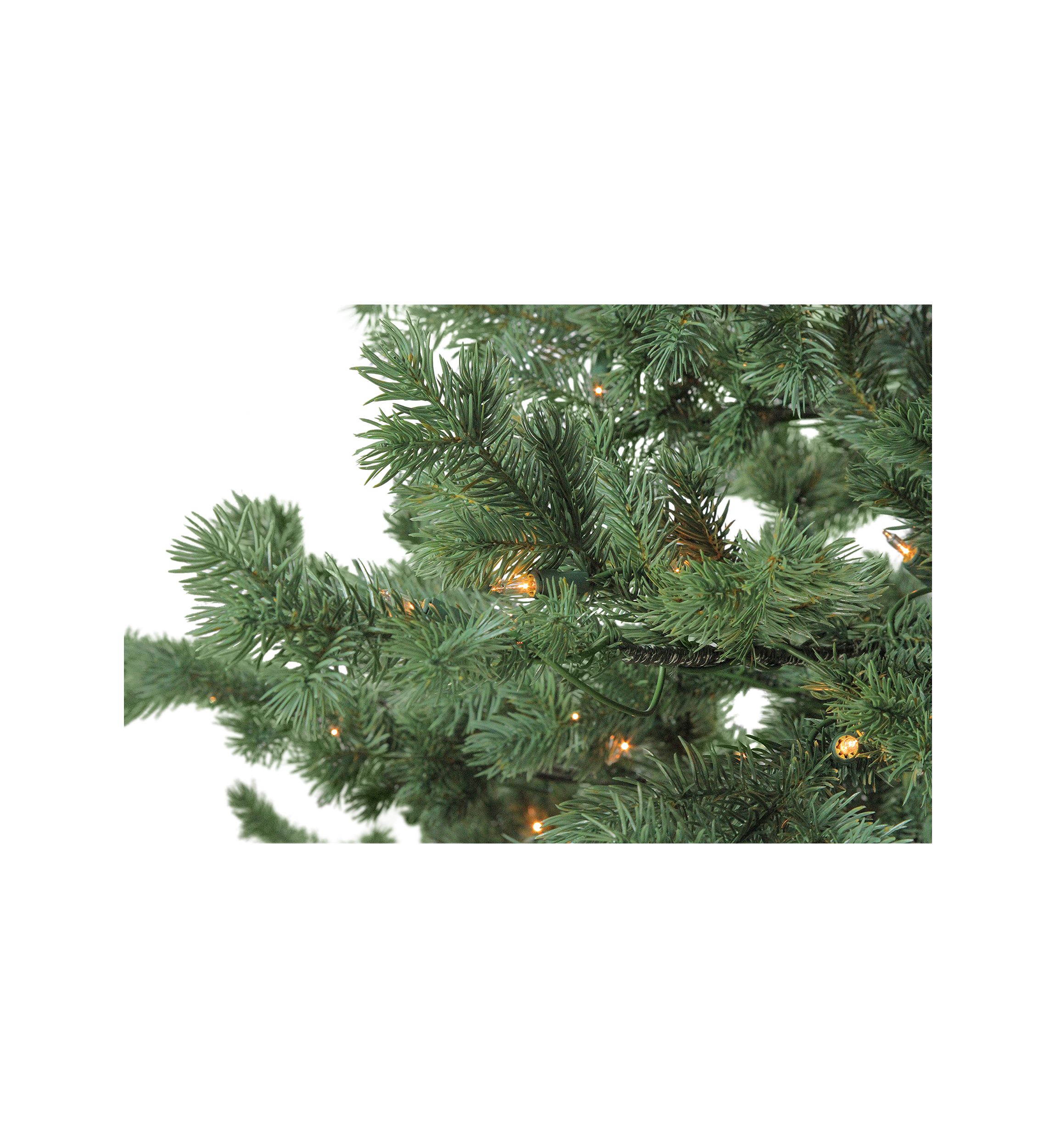 7.5 Pre-Lit Full Green Mountain Pine Artificial Christmas Tree - Clear Lights