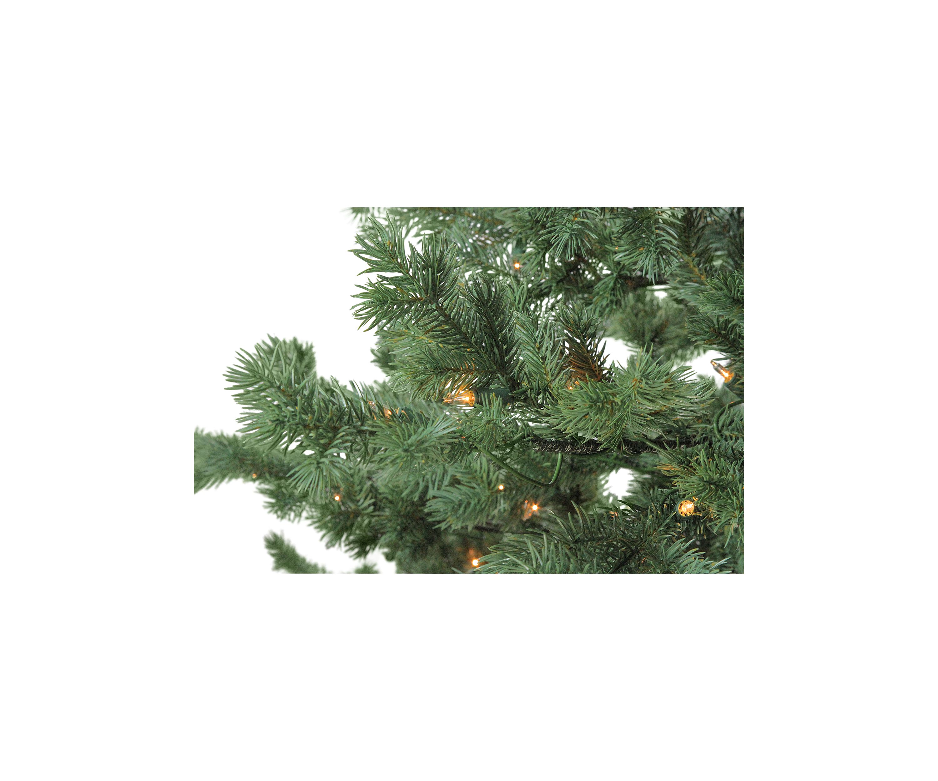 7.5 Pre-Lit Full Green Mountain Pine Artificial Christmas Tree - Clear Lights