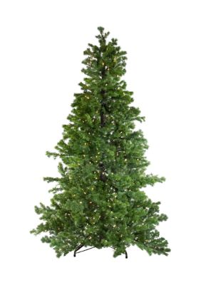 Northlight 7.5' Pre-Lit Medium Layered Pine Instant Power Artificial Christmas Tree - Dual Color LED Lights, Green -  0191296071826