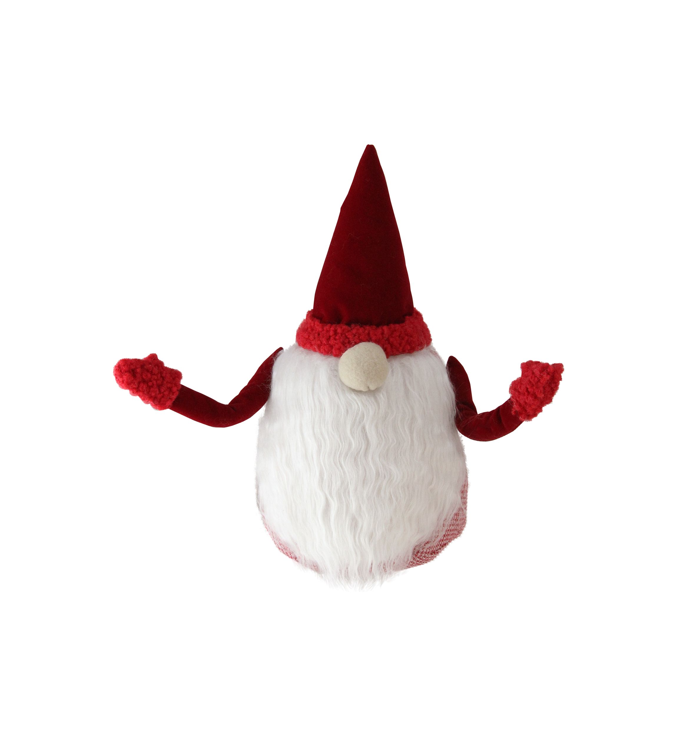 11.5Inch Red and White Shapely Sammy Christmas Santa Gnome Figure