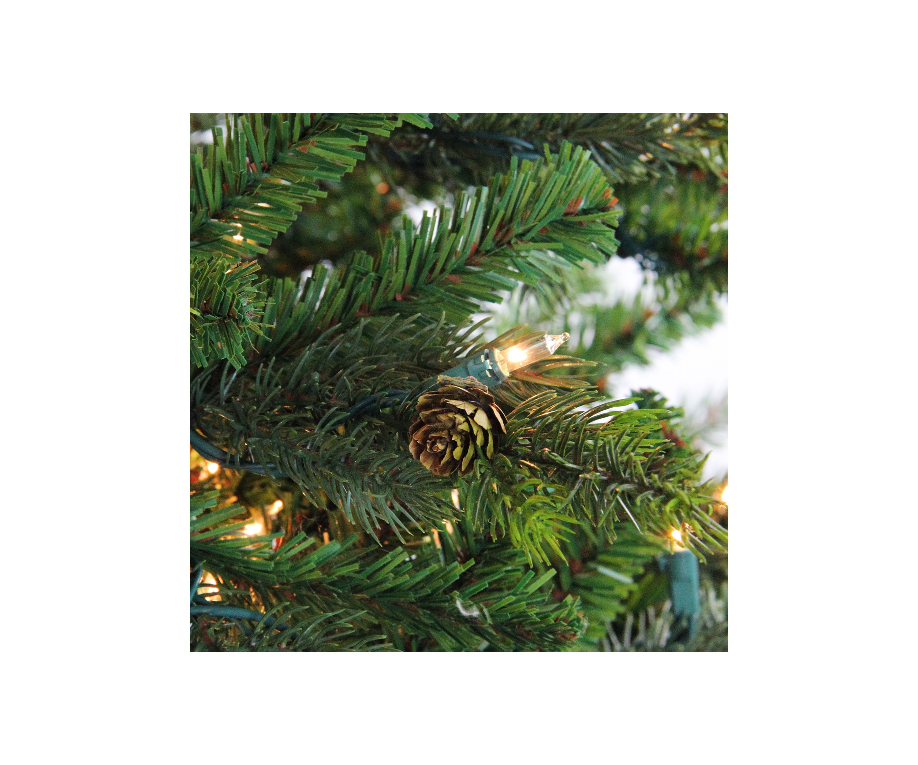 6.5 Pre-Lit Full Hunter Fir Artificial Christmas Tree - Clear Lights