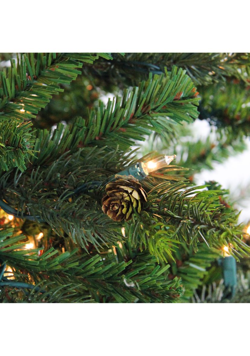 6.5 Pre-Lit Full Hunter Fir Artificial Christmas Tree - Clear Lights