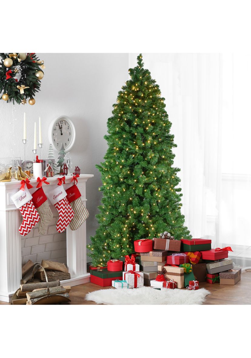 7.5 Pre-Lit Slim Olympia Pine Artificial Christmas Tree - Warm White Lights